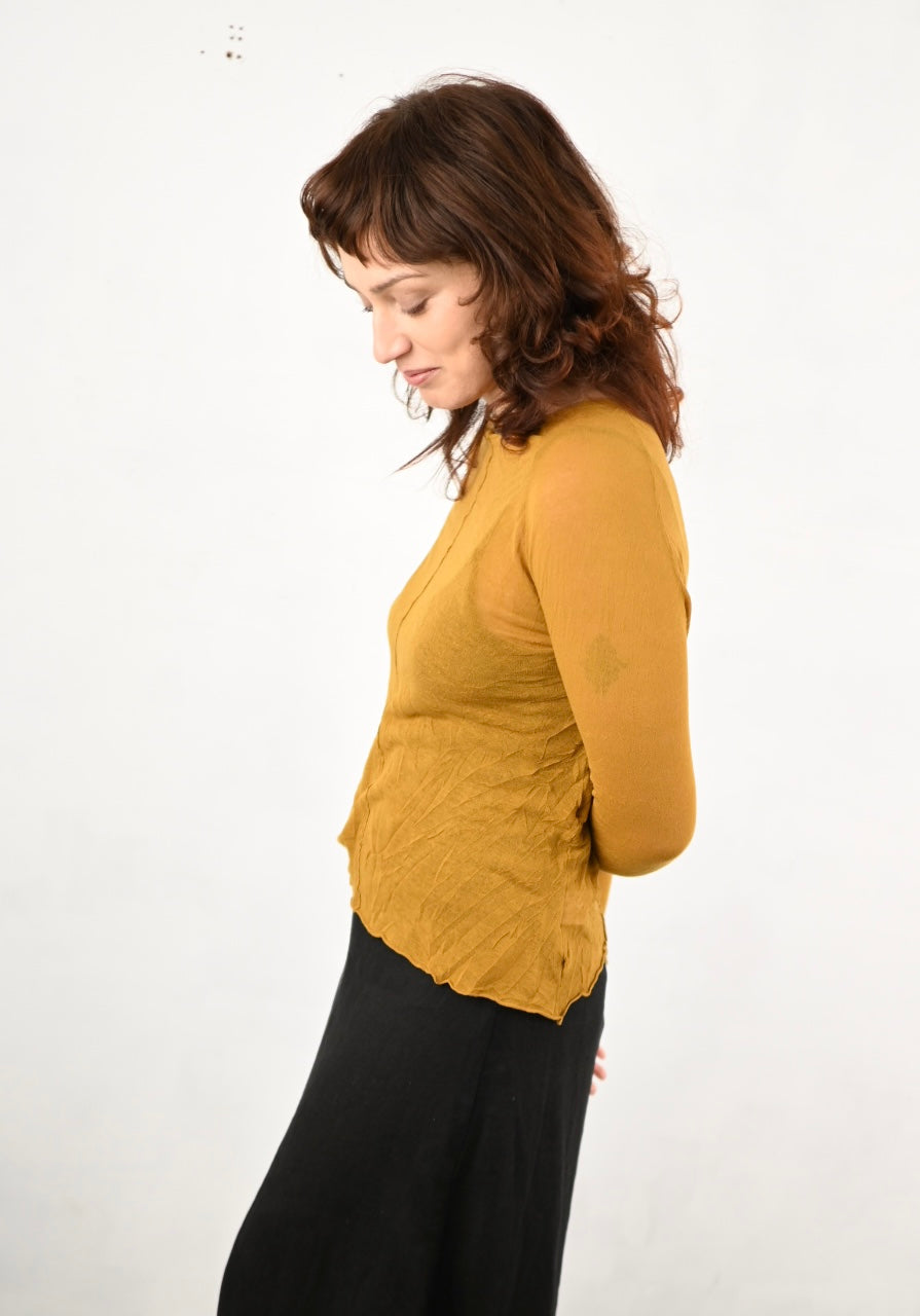 M J W ~ Sheer Pullover 603, Toast
