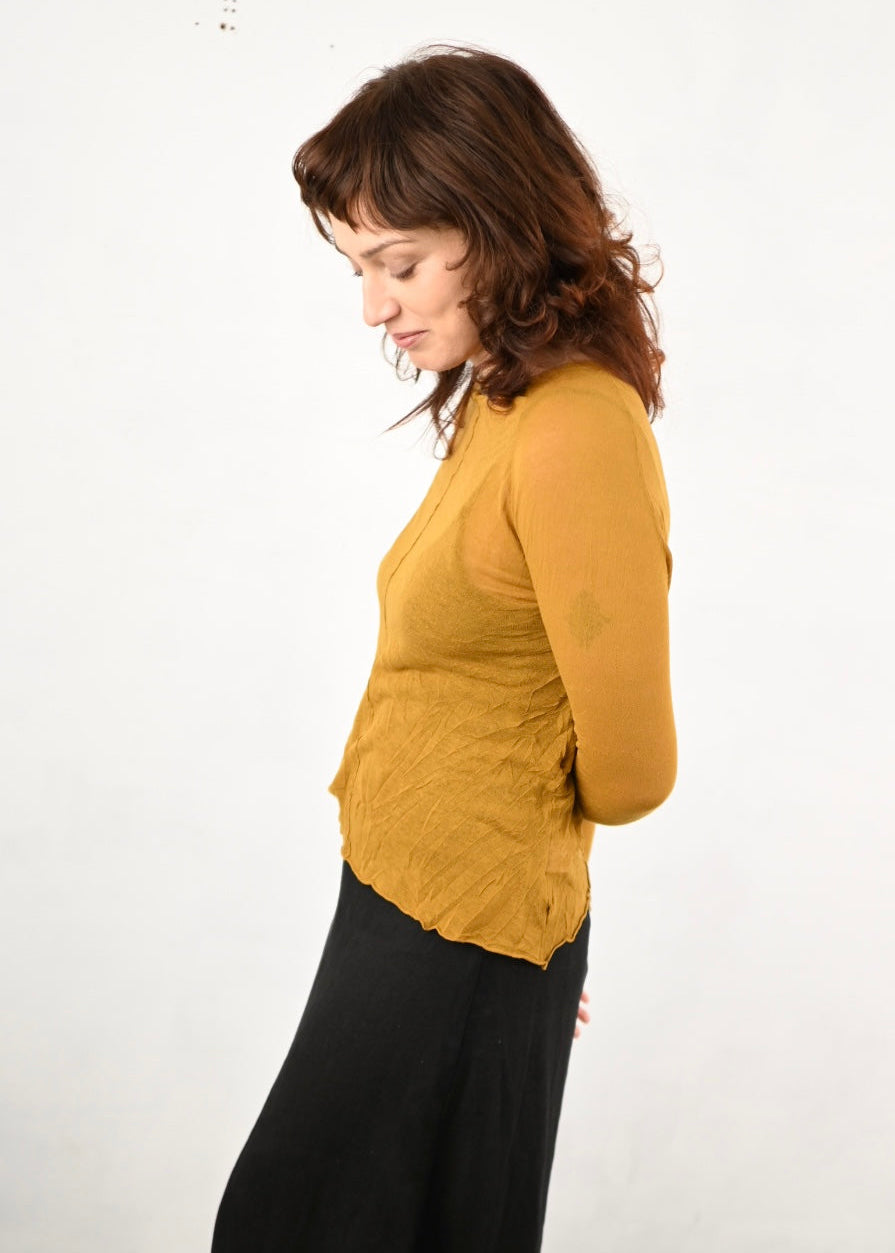 M J W ~ Sheer Pullover 603, Toast