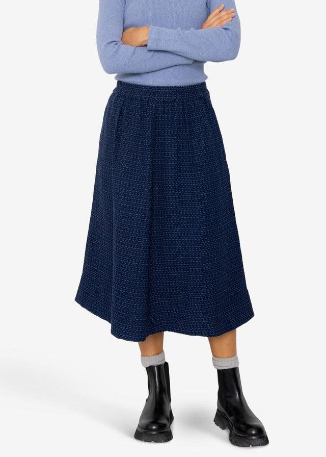 Full Seam Skirt, Indigo Float Stitch
