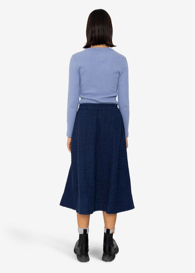 Full Seam Skirt, Indigo Float Stitch
