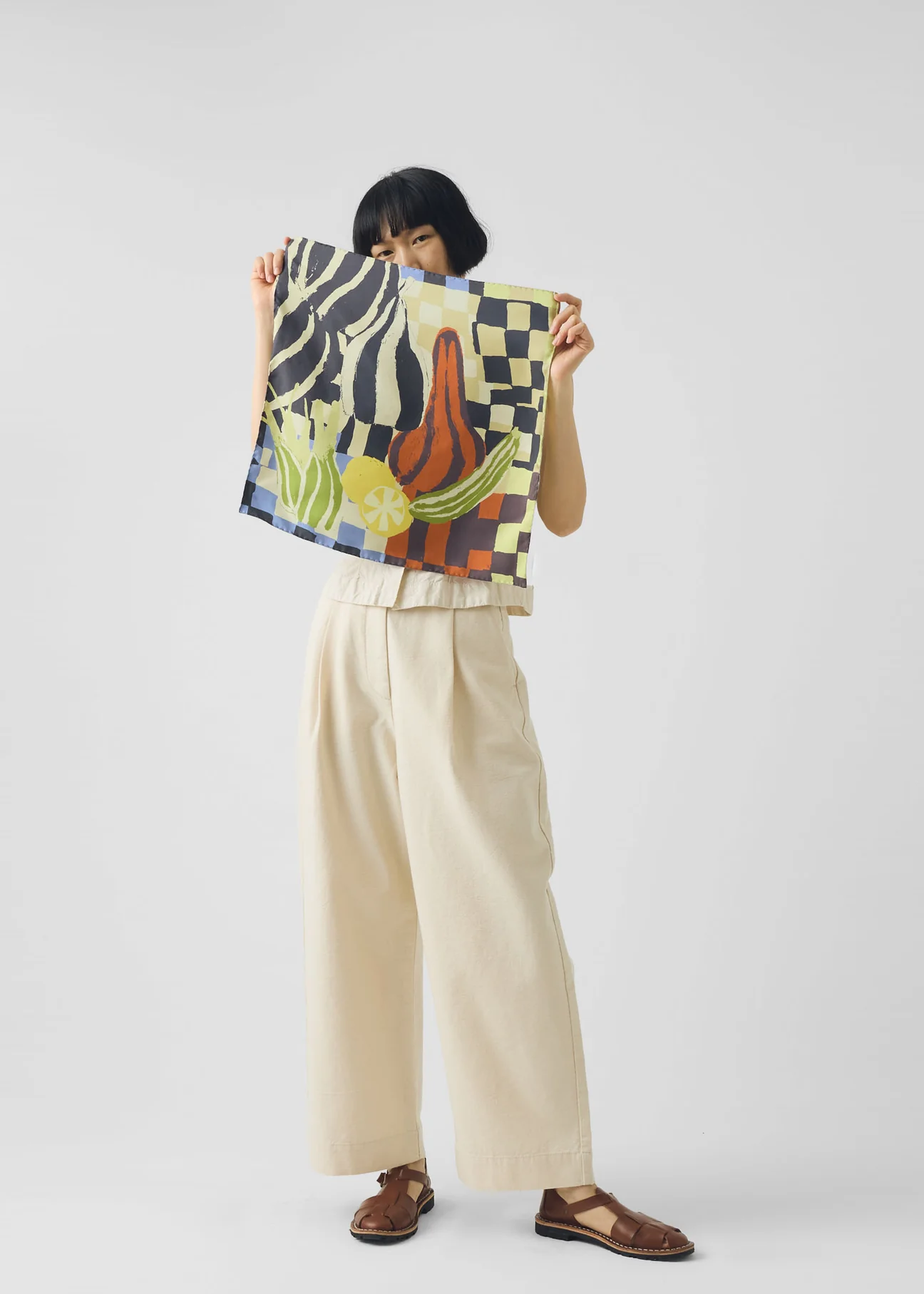 Abstract Still Life Silk Bandana - TOAST