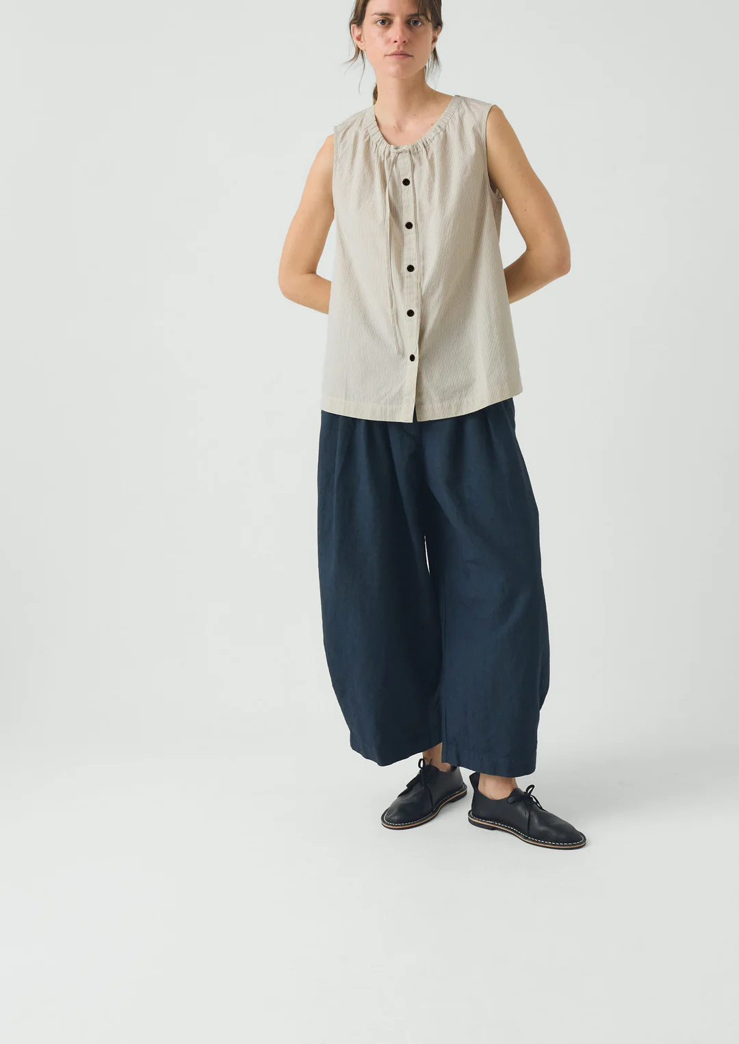 toast sleeveless cotton striped top