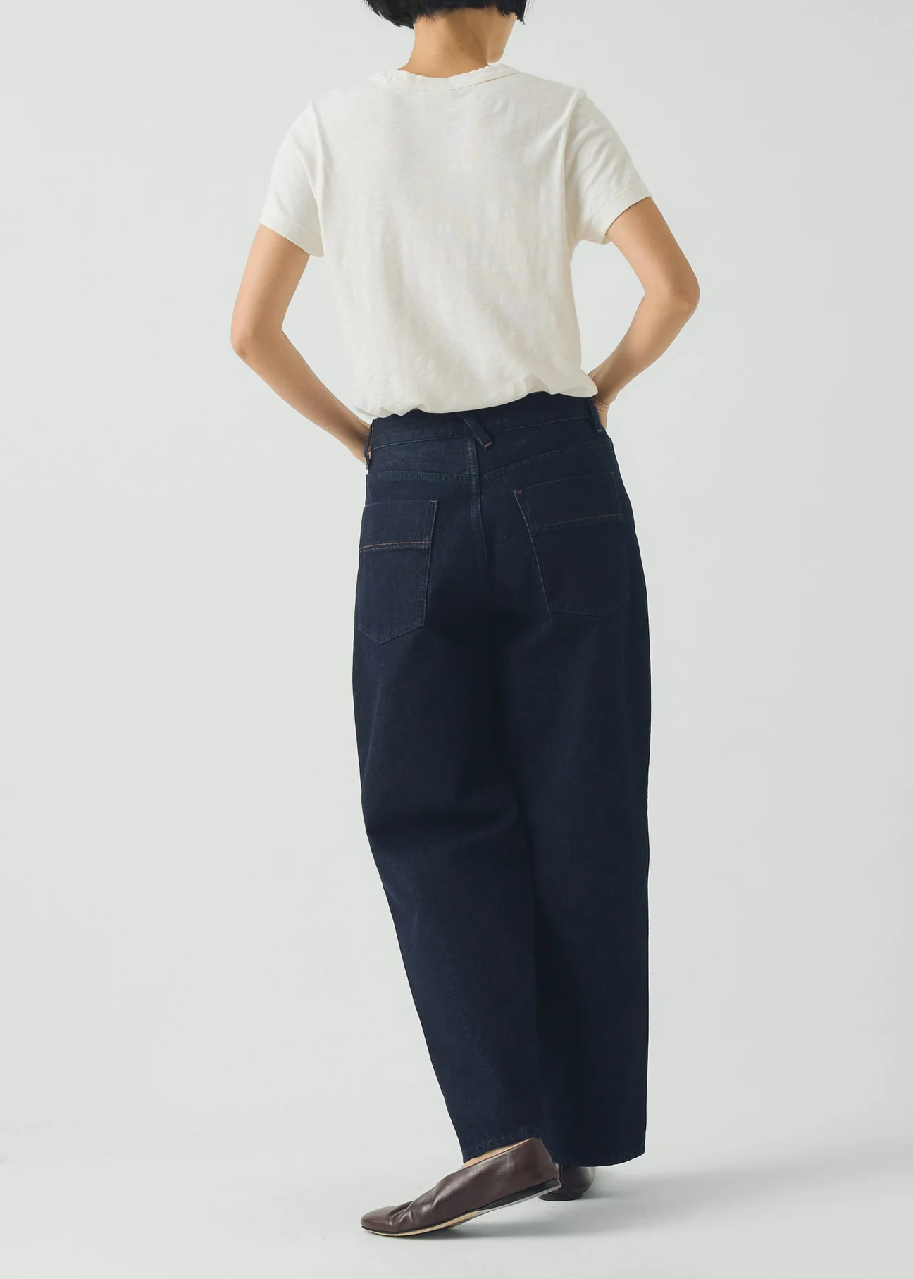 Indigo Denim Tapered Trousers - TOAST