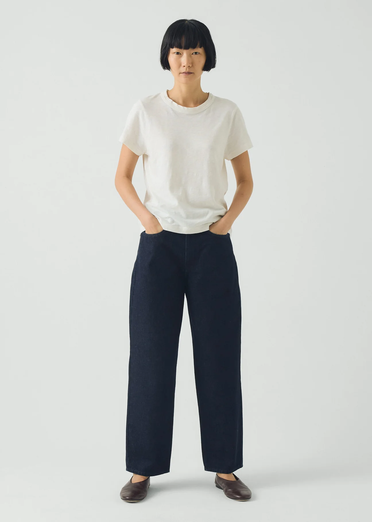 Indigo Denim Tapered Trousers - TOAST