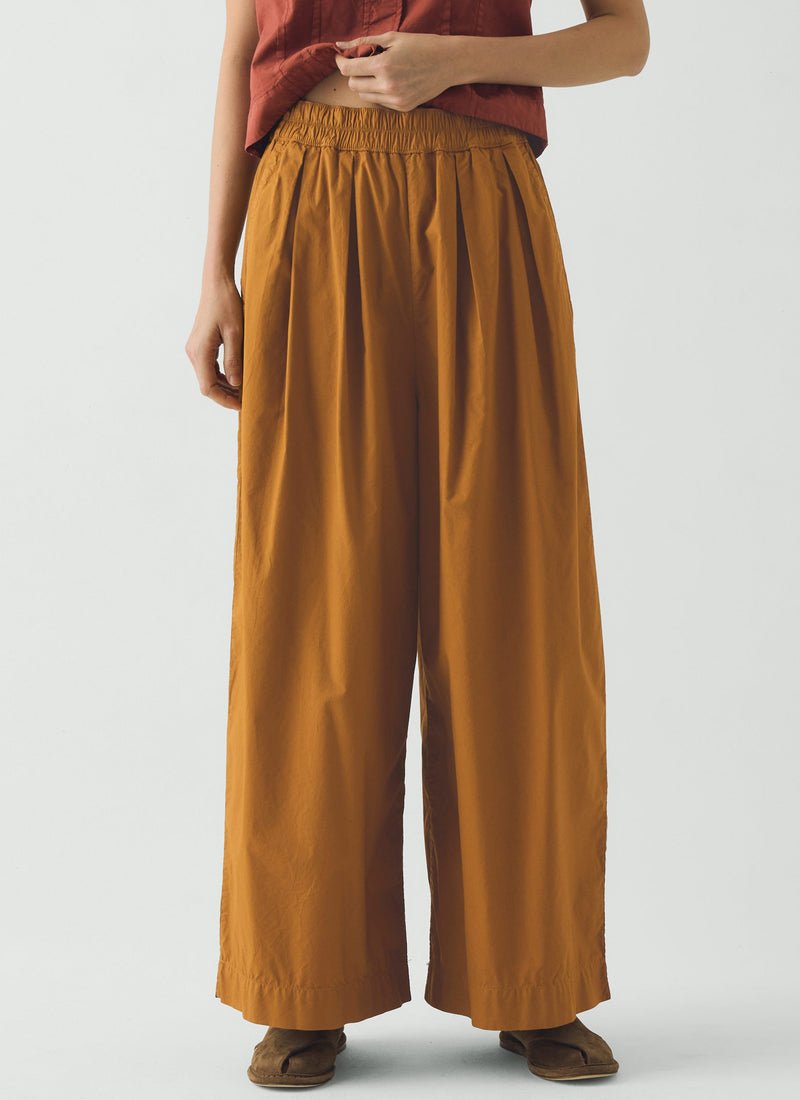 toast womens pleated cotton orange trousers