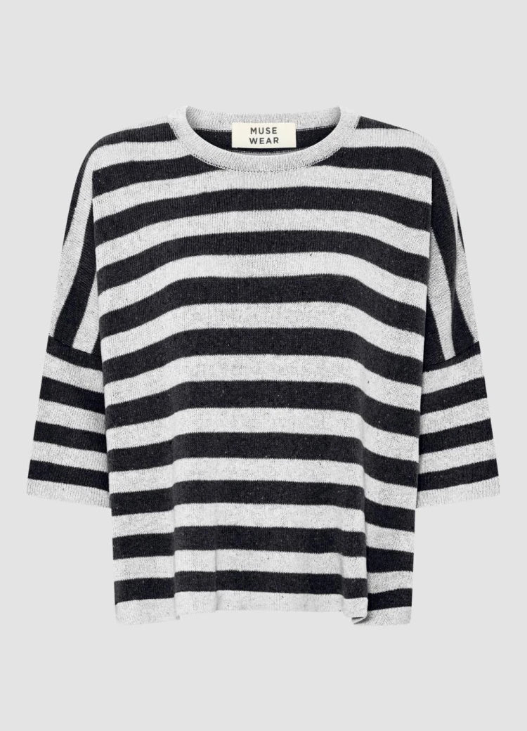 Vibe Top Stripe, Offwhite/Coal