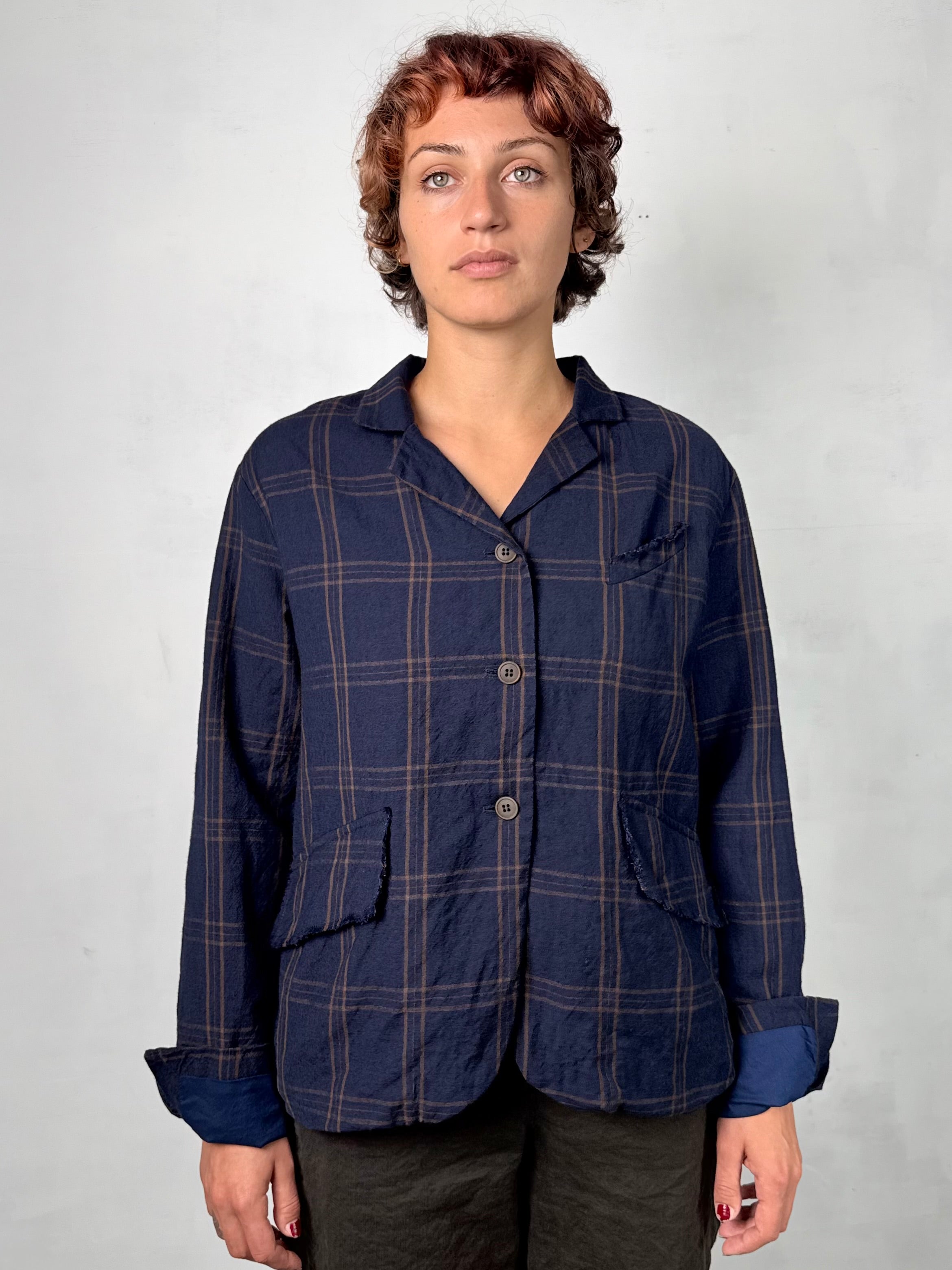 Aequamente  -  Jacket 223, Navy Check