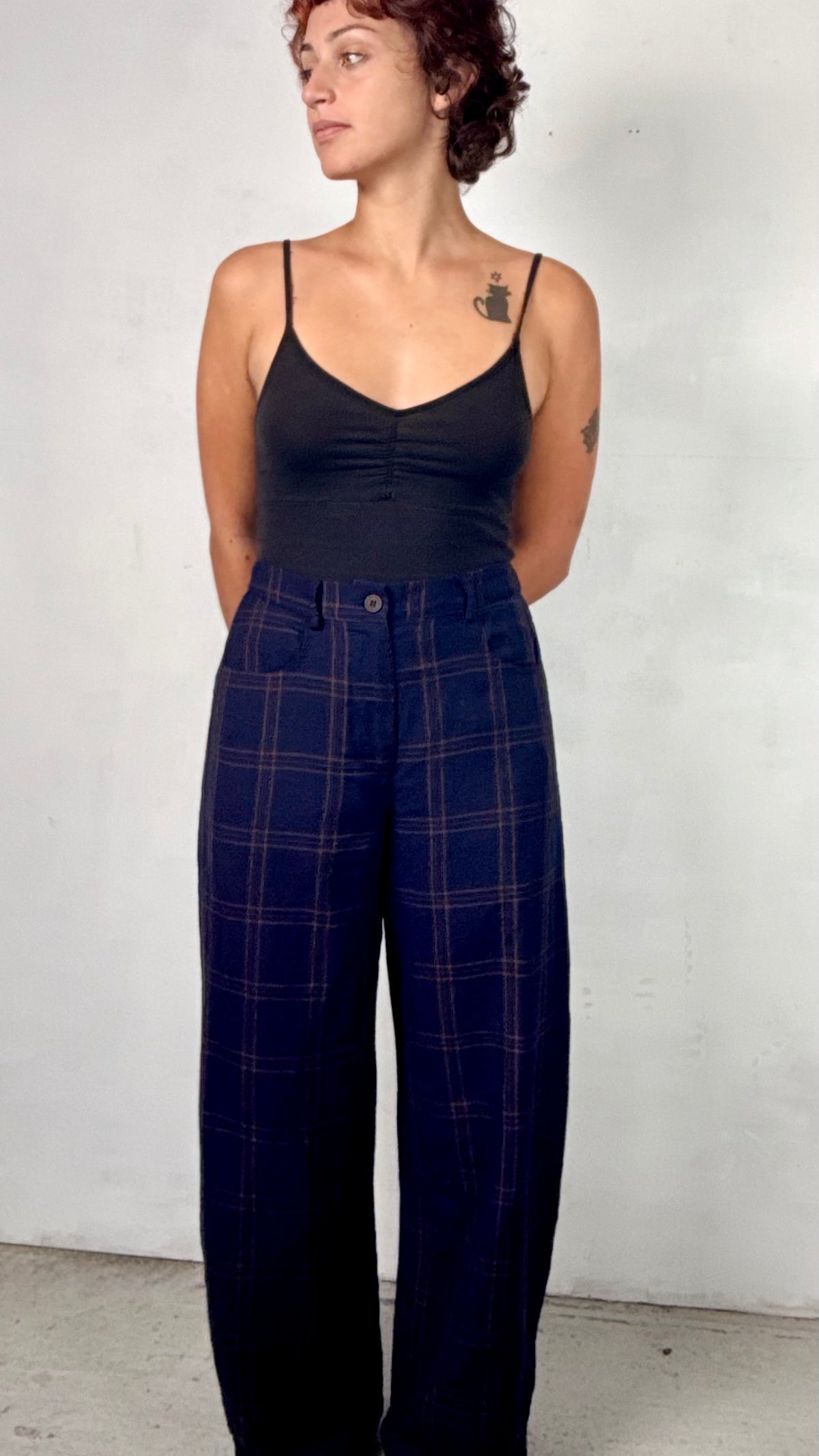 Aequamente  -  Pants 225, Navy Check