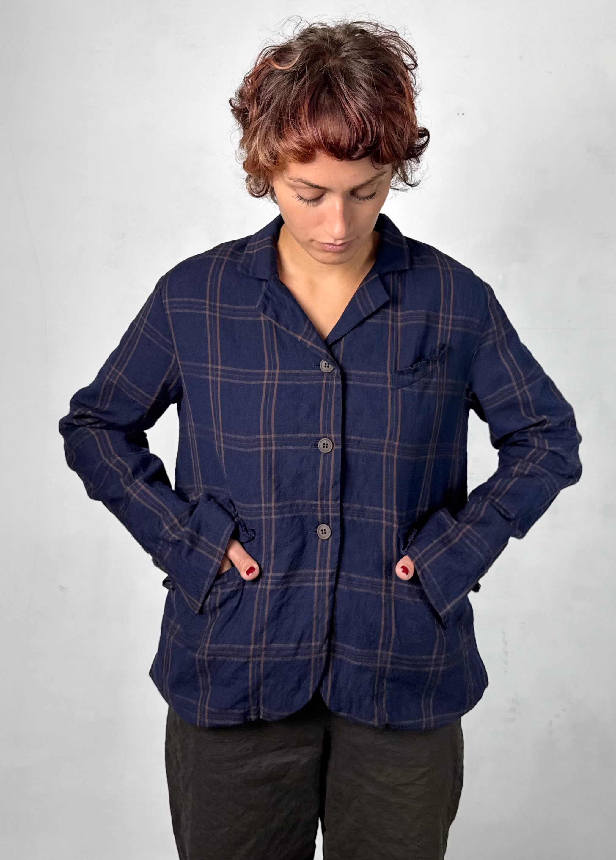 Aequamente  -  Jacket 223, Navy Check