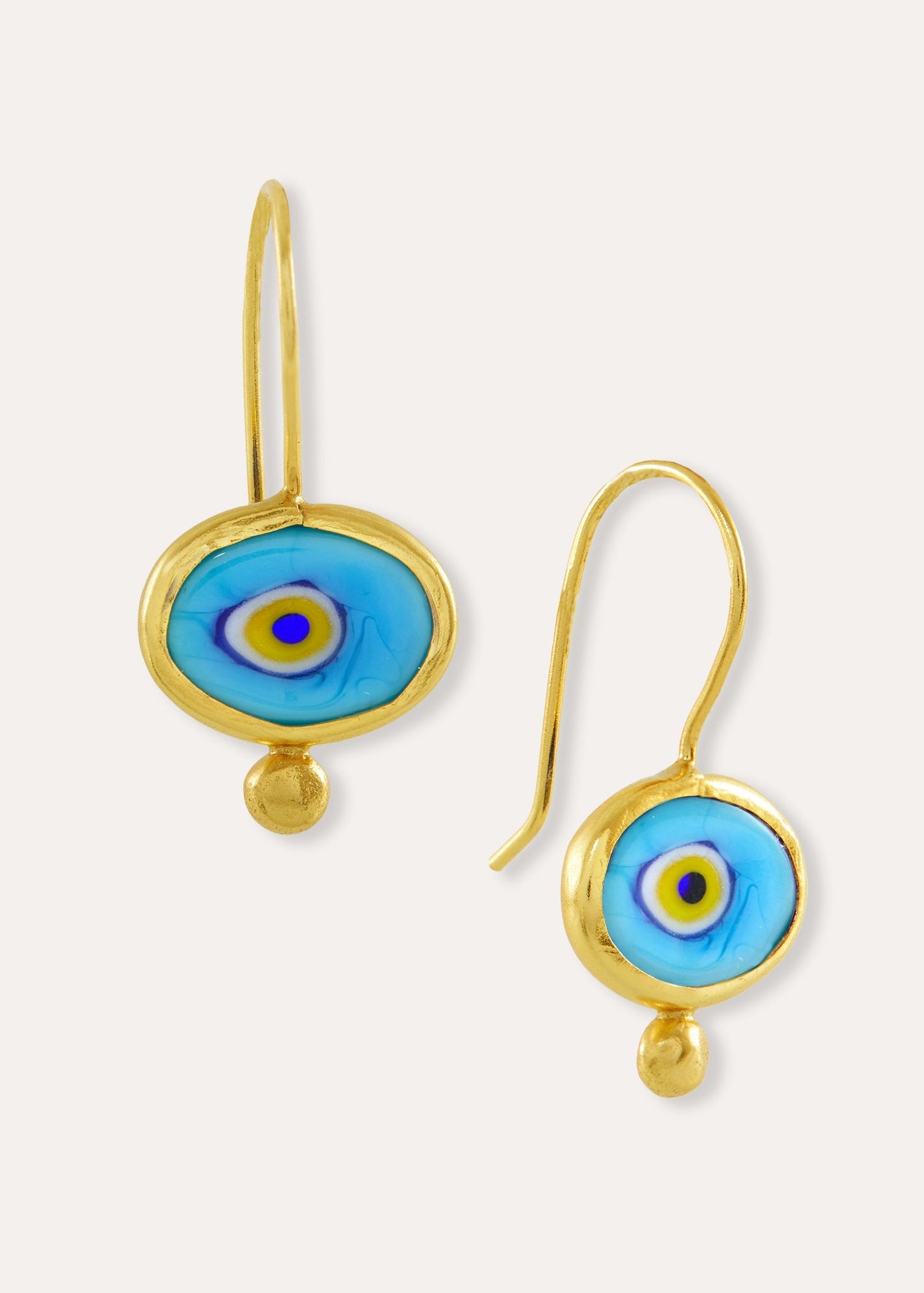 Alara Blue Evil Eye Drop Earrings ~ Ottoman Hands