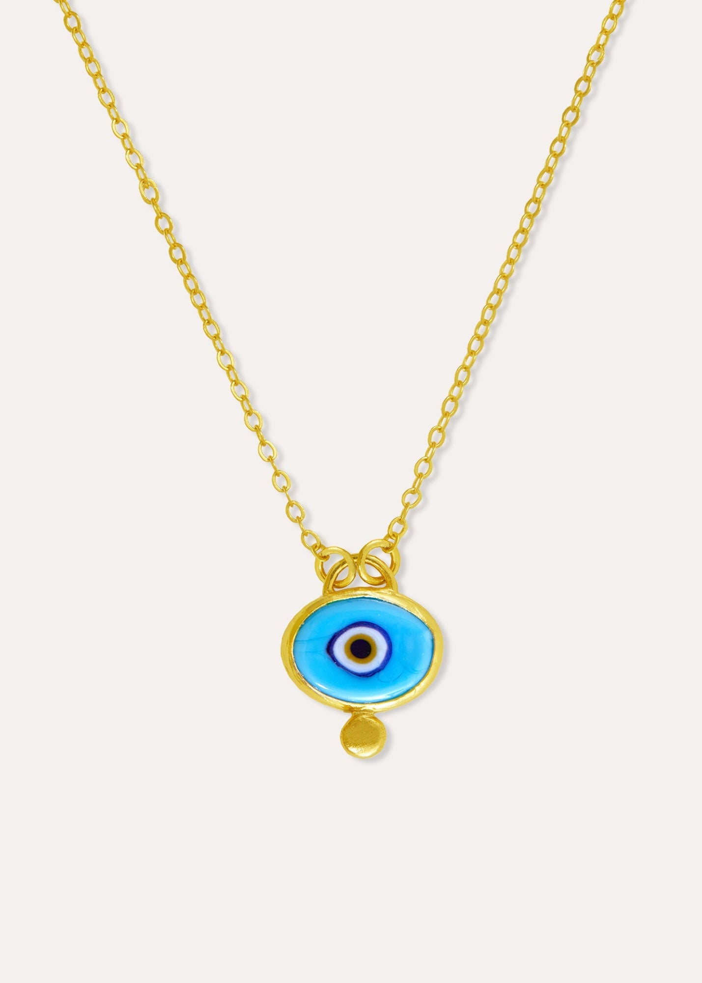 Alara Blue Evil Eye Pendant Necklace ~ Ottoman Hands