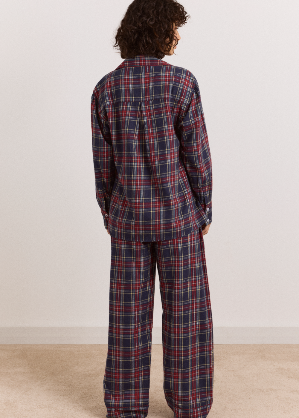 Antonella PJ Set, Tawny Flannel ~ Damson Madder