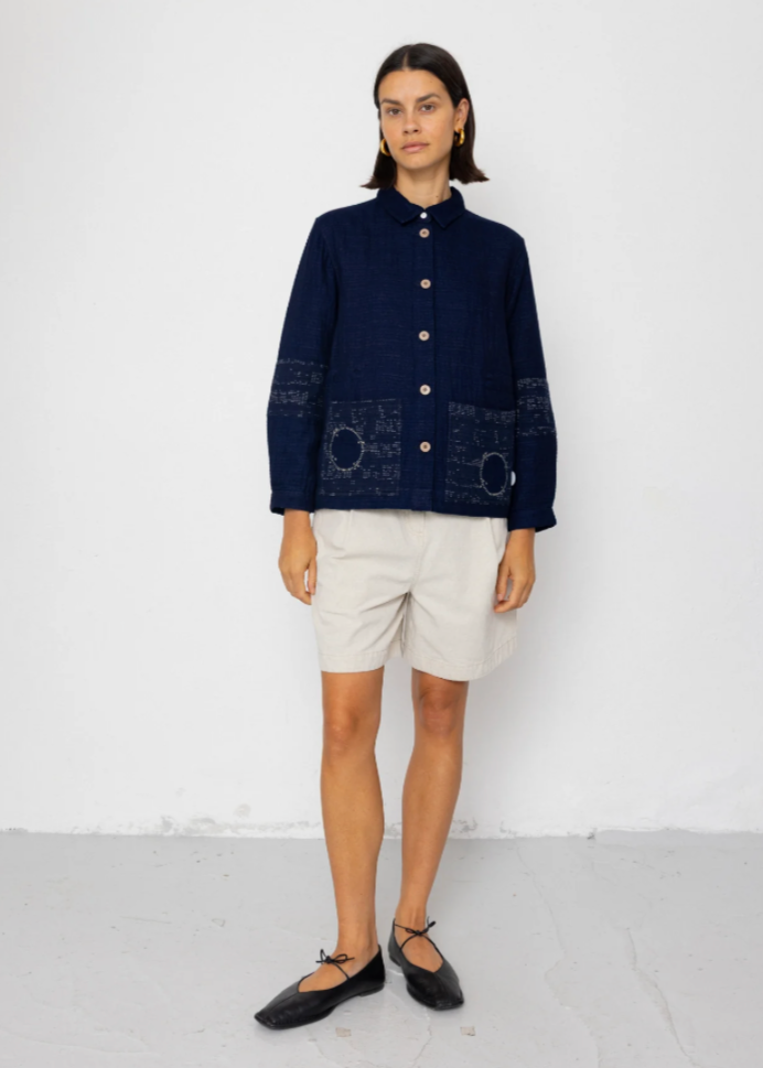 Assembly Jacket, Stray Float Stitch Indigo - Folk