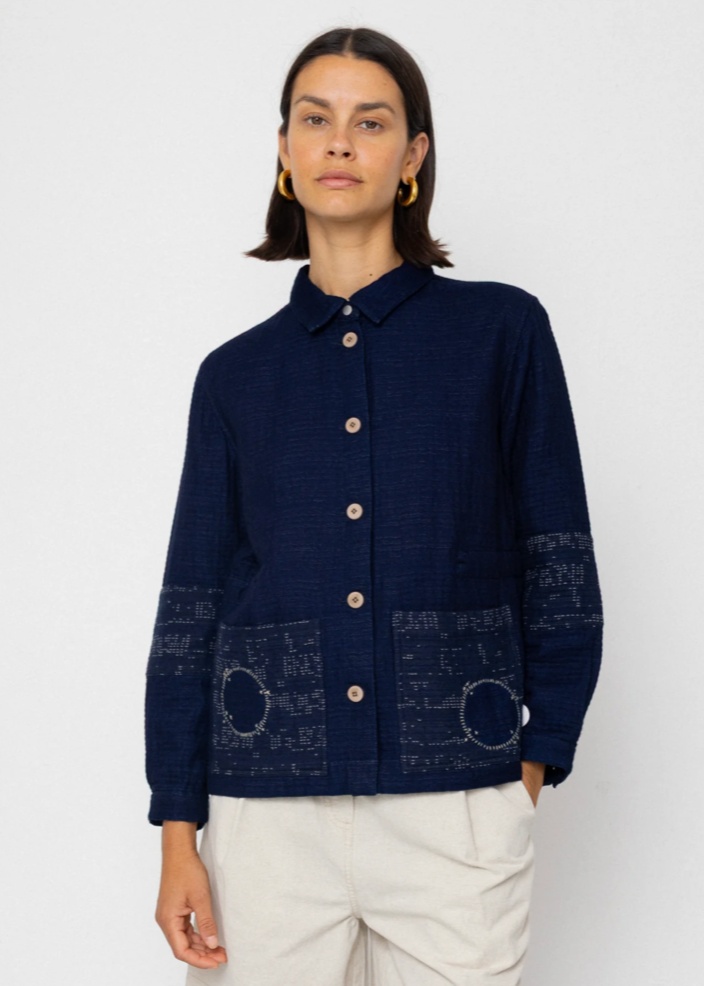 Assembly Jacket, Stray Float Stitch Indigo - Folk