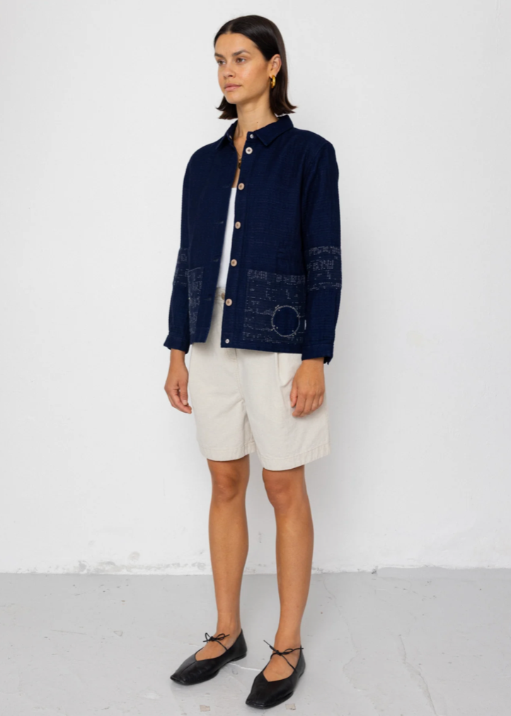 Assembly Jacket, Stray Float Stitch Indigo - Folk