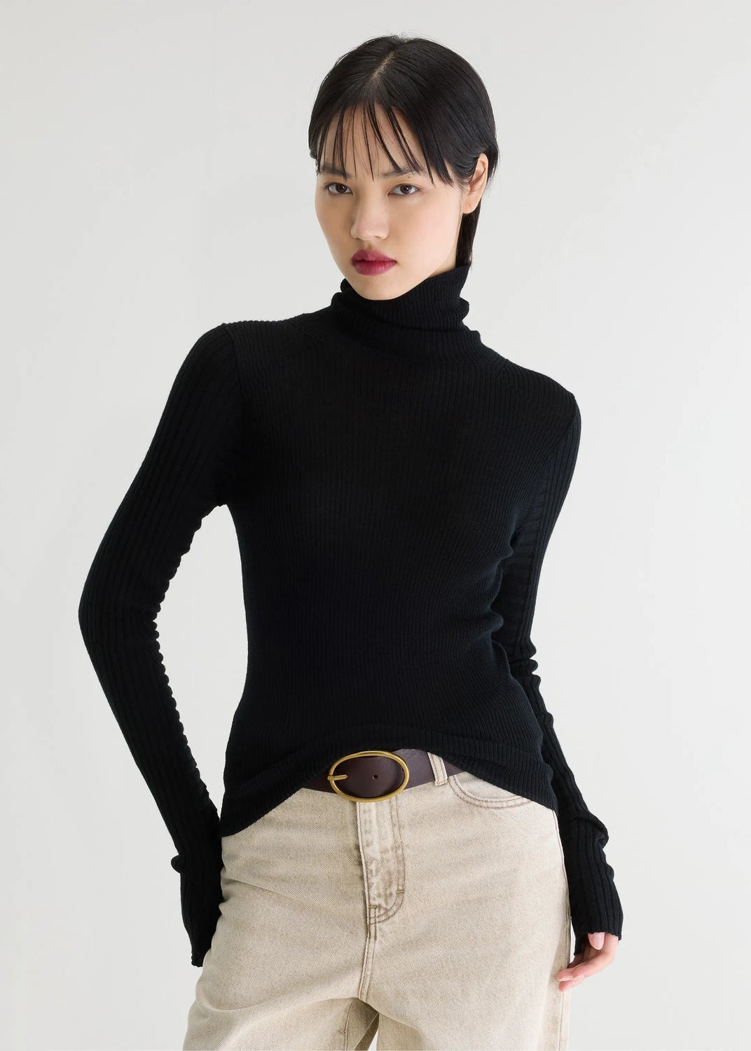 Awald Slim Sweater, Black ~ Bellerose
