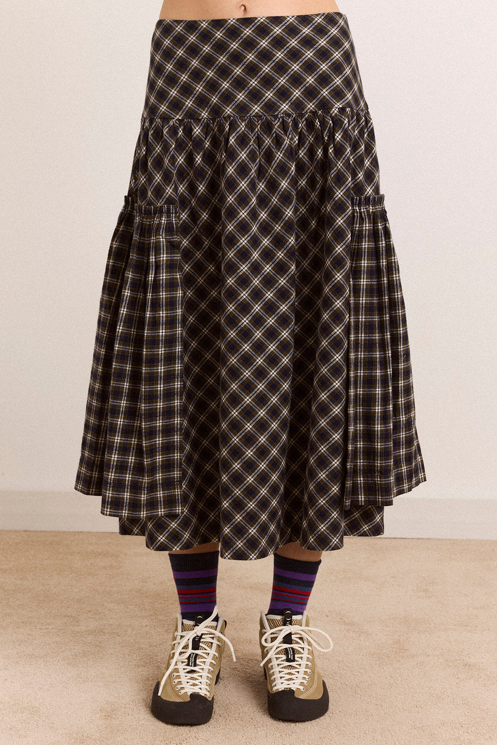 Berta Midi Skirt, Lyra Check