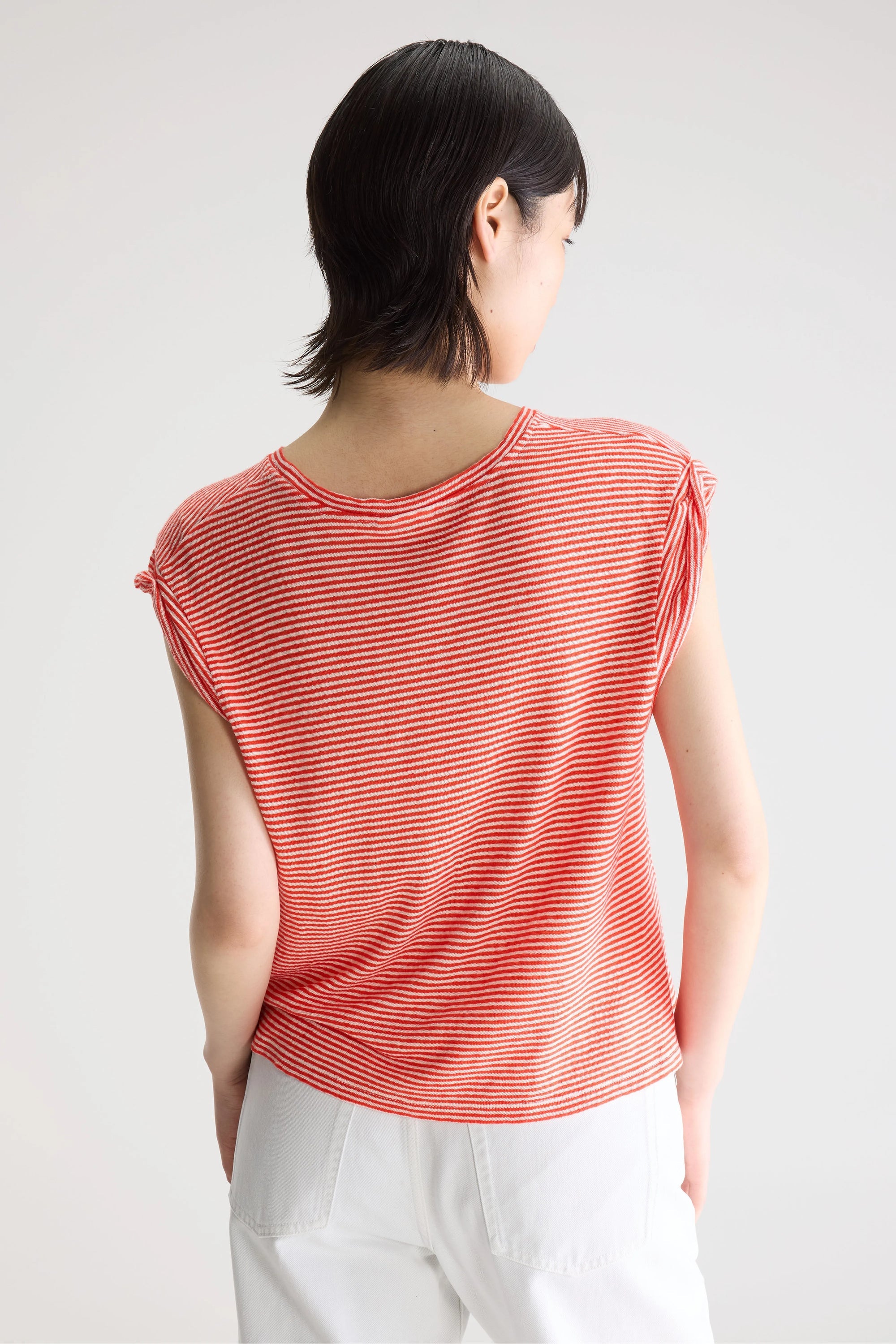 Vlyn61 Stripe Top, Red