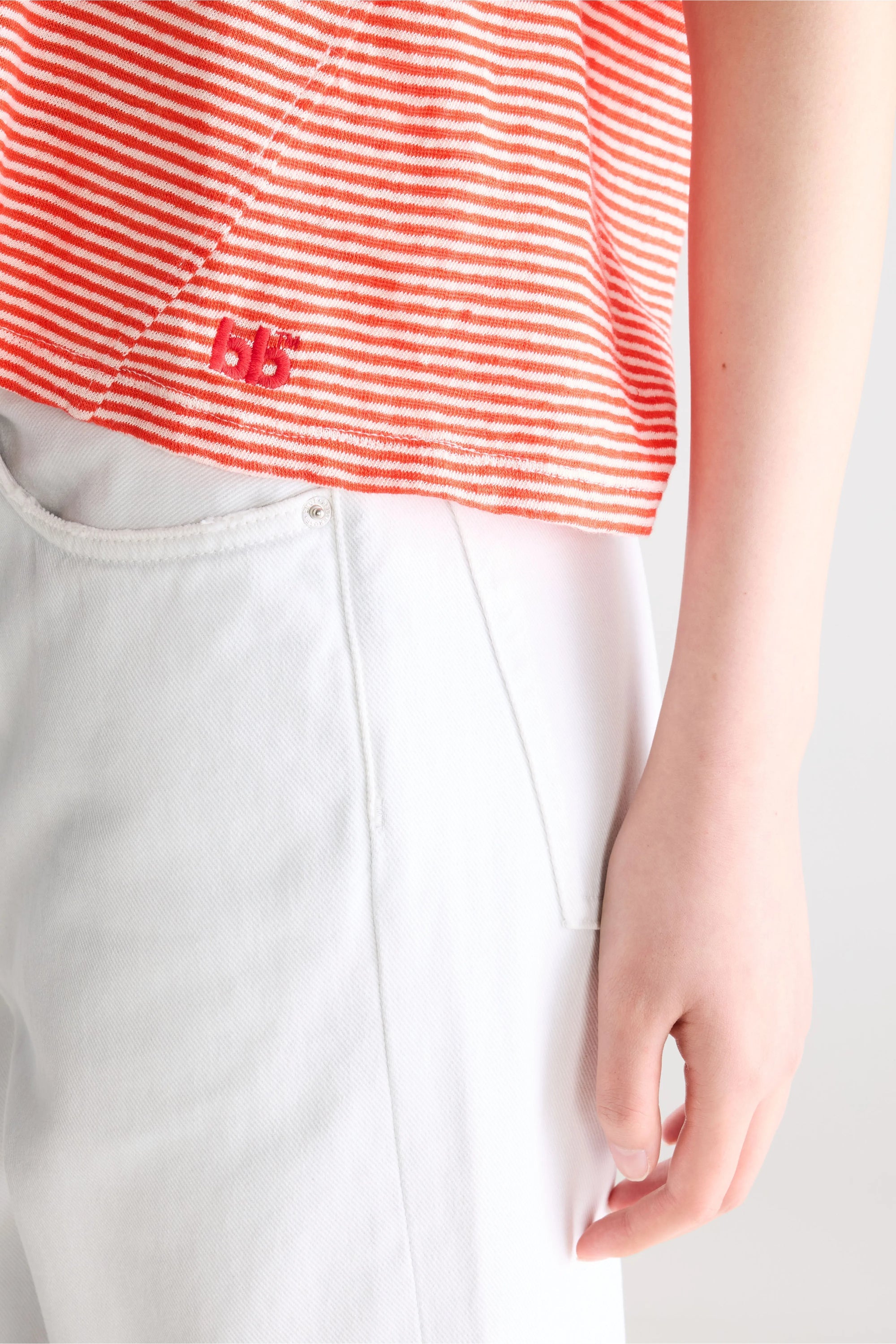 Vlyn61 Stripe Top, Red