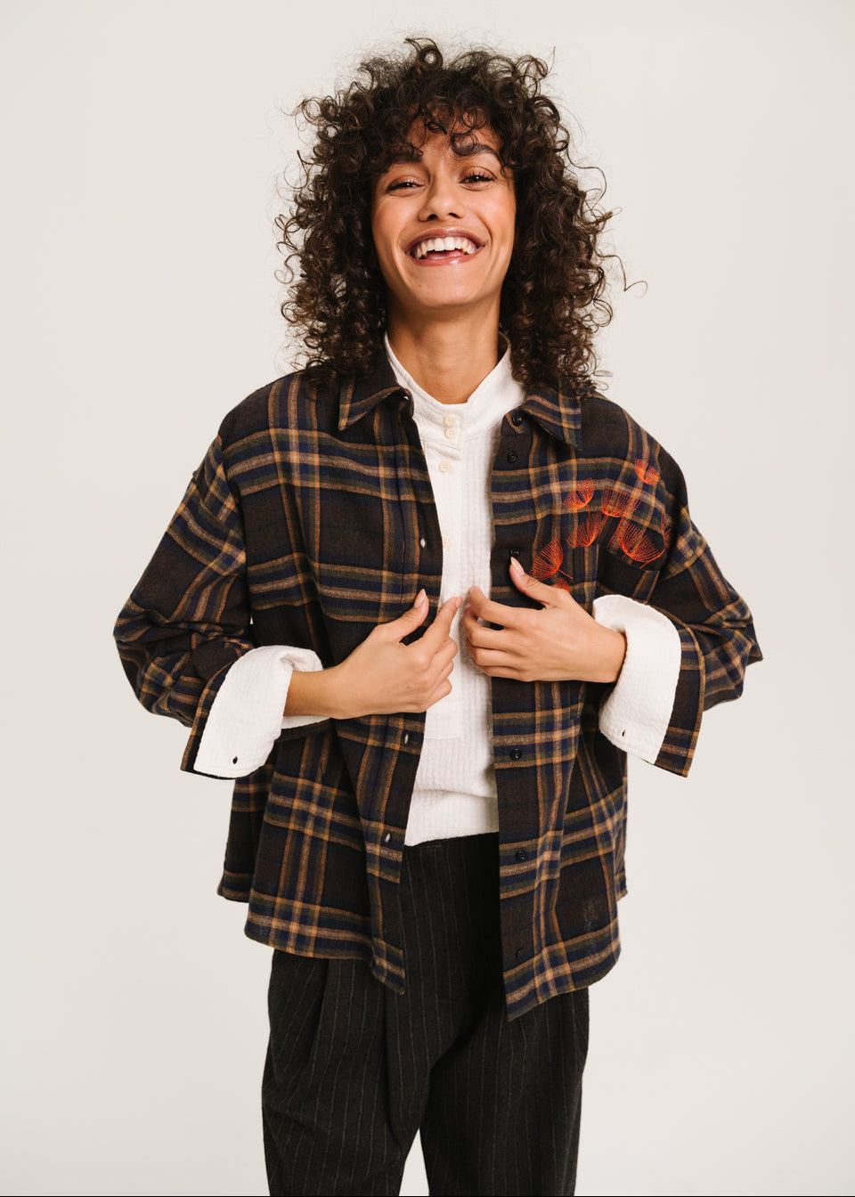 Baylie Embroidered Shirt, Scottish ~ sacrecoeur