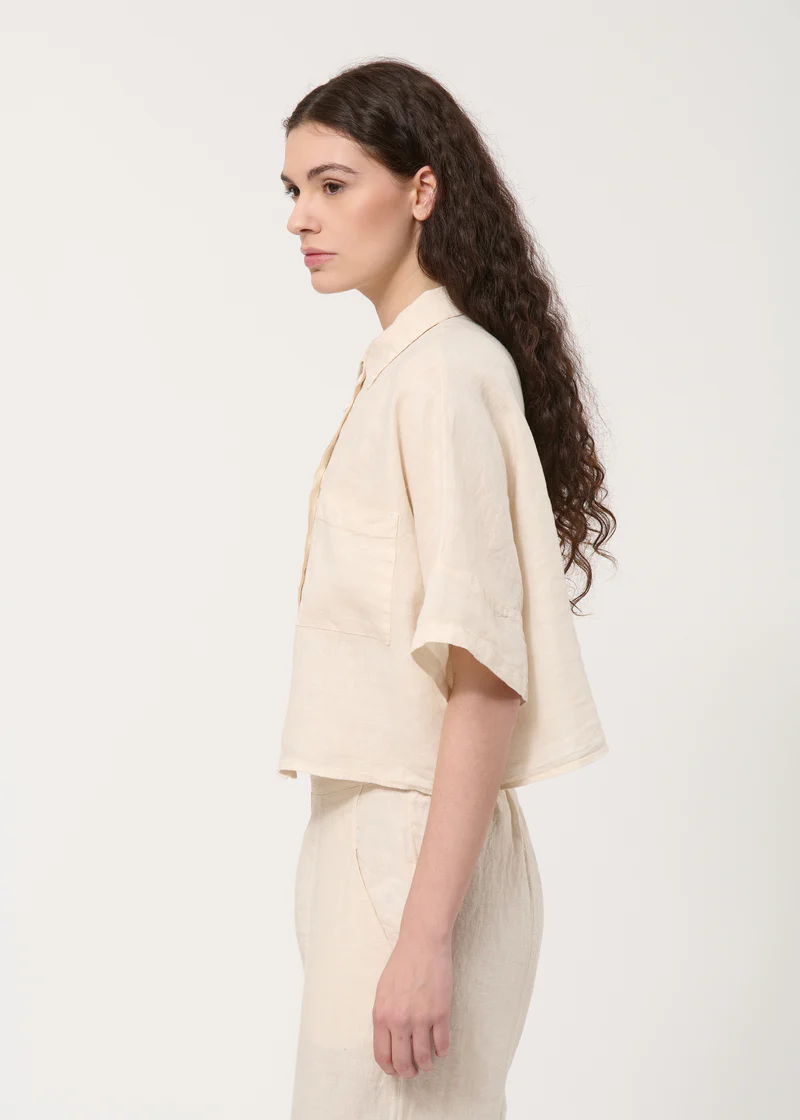 Beige linen shirt - humility