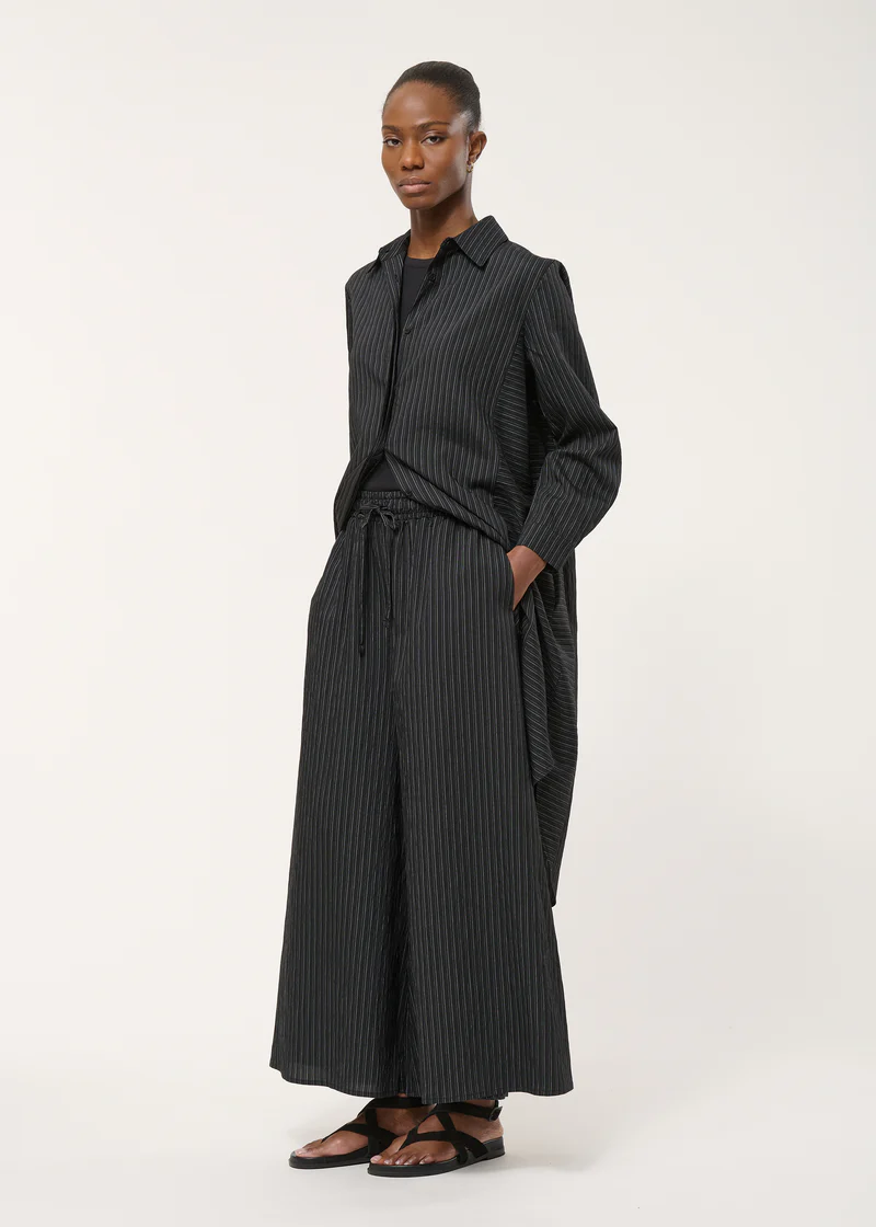 Black striped 7/8 pants - humility