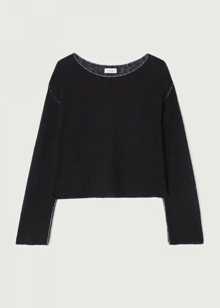Bodyrow Jumper, Black Melange ~ American Vintage