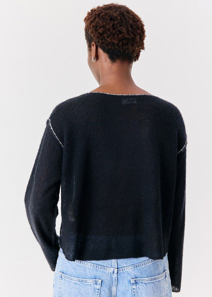 Bodyrow Jumper, Black Melange ~ American Vintage
