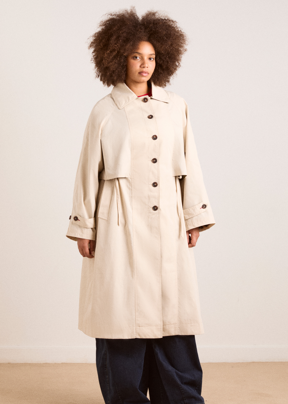 Camille Trench, Tan ~ Damson Madder
