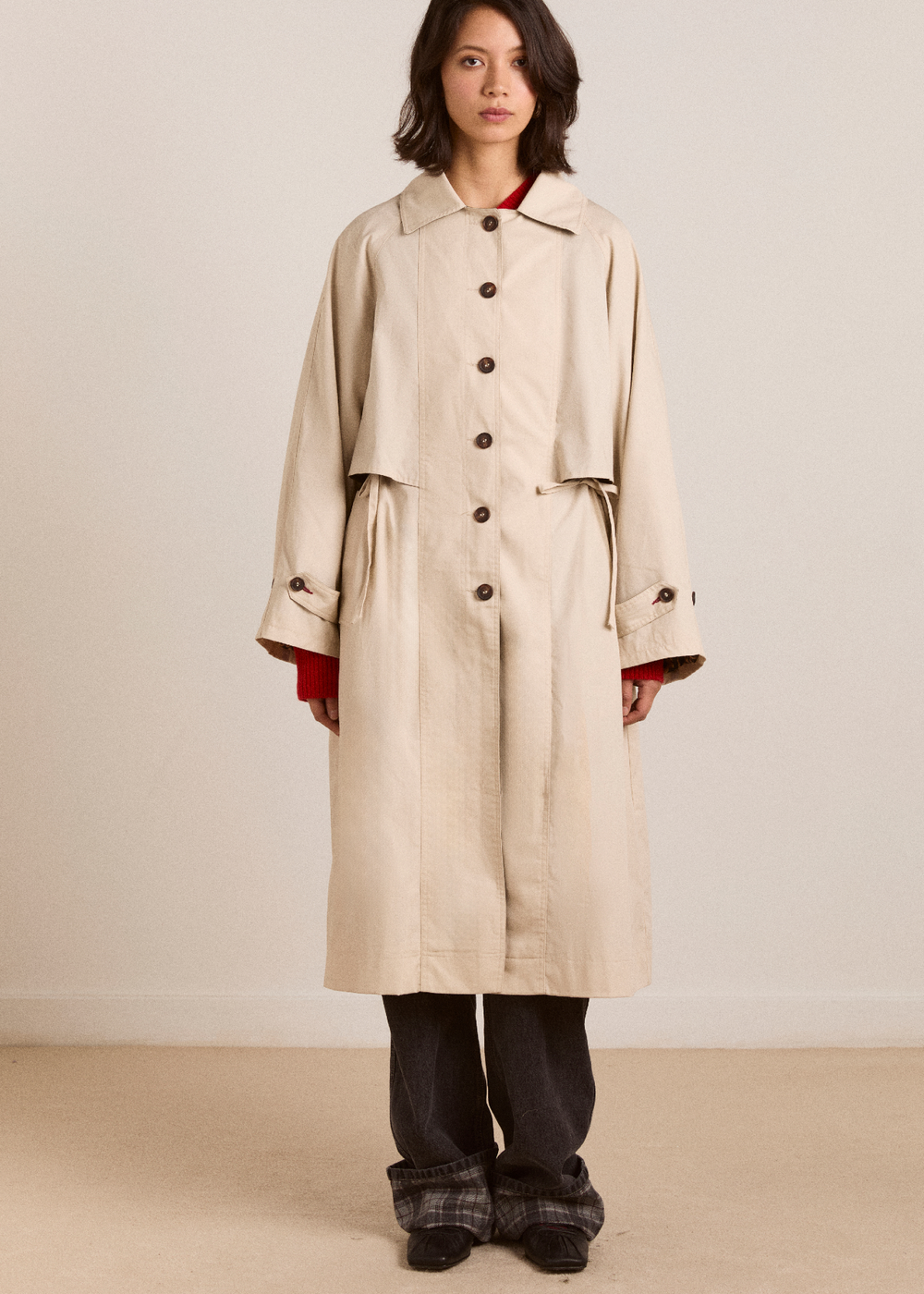 Camille Trench, Tan ~ Damson Madder