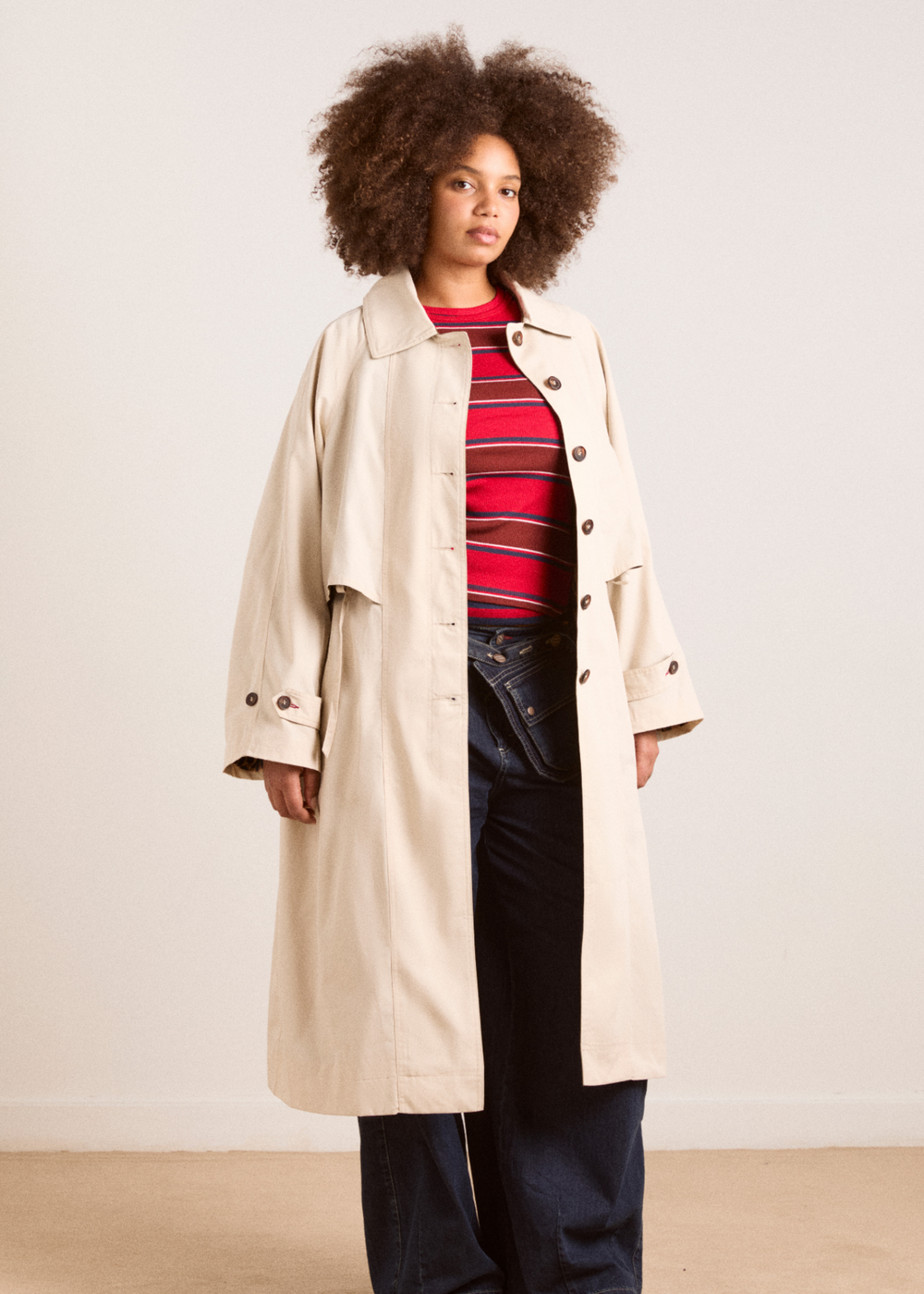 Camille Trench, Tan ~ Damson Madder