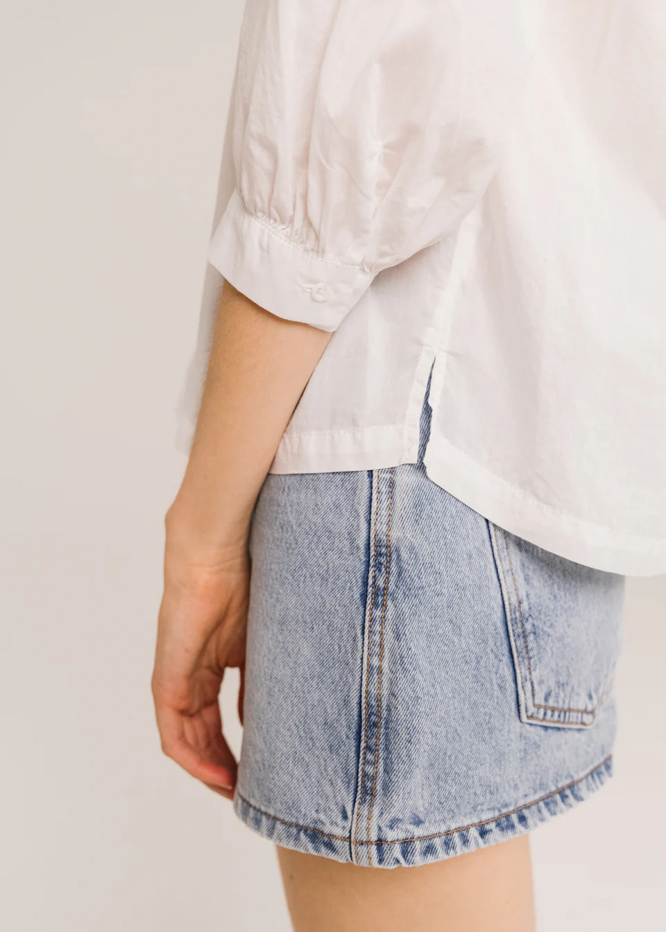 Carla Blouse, Optic White - Sacrecoeur