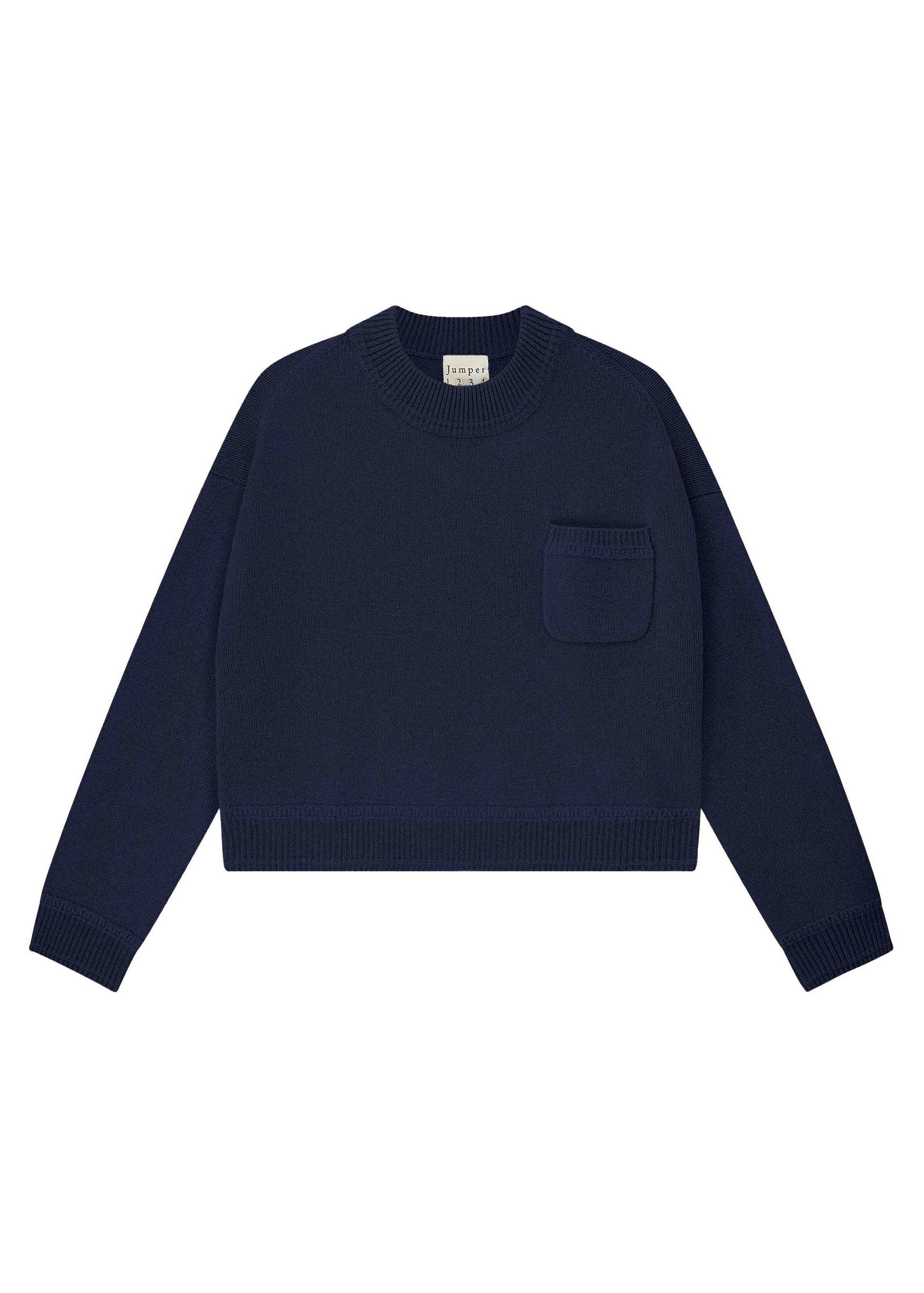 Cashmere Heavy Pocket Turtle, Navy - Jumper1234