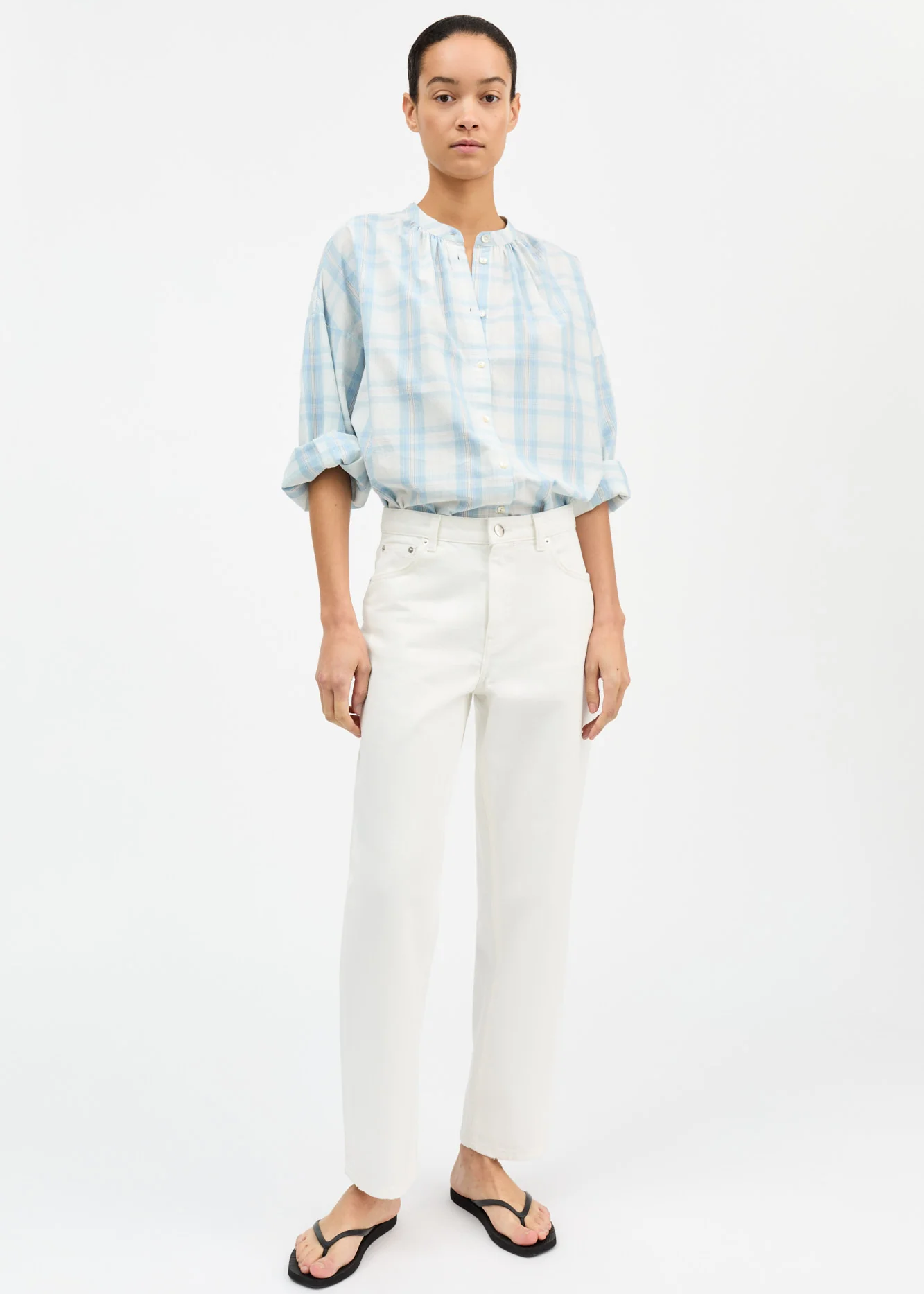 Cilla Shirt, Vintage Check - Skall