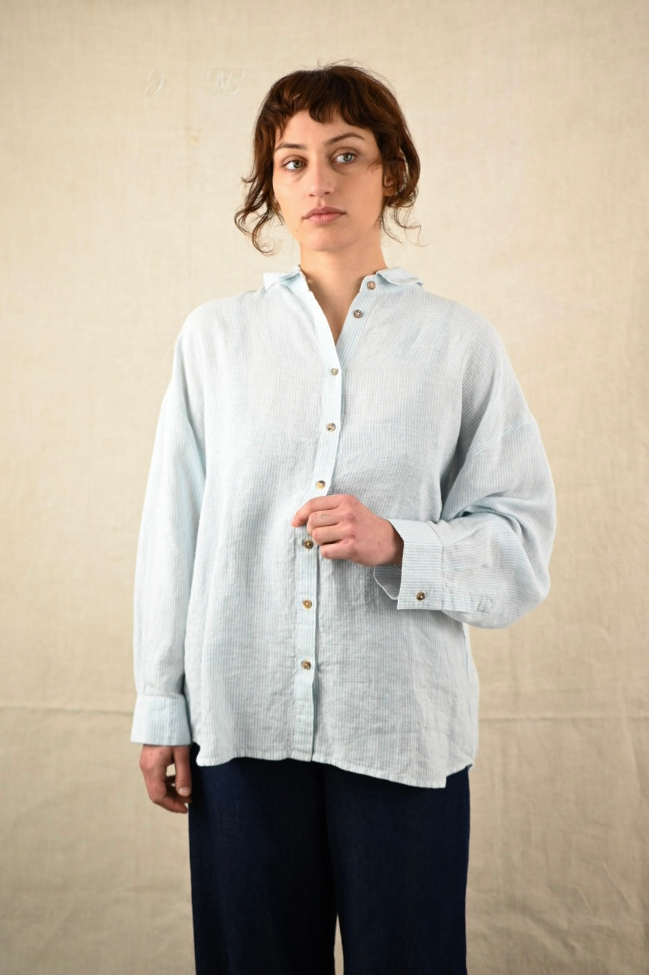 Bouce Shirt Stripe, Sage