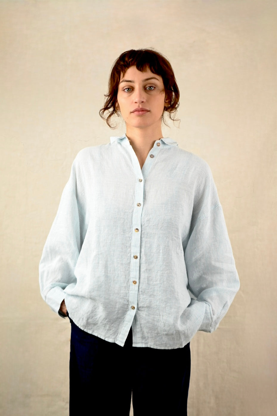 Bouce Shirt Stripe, Sage