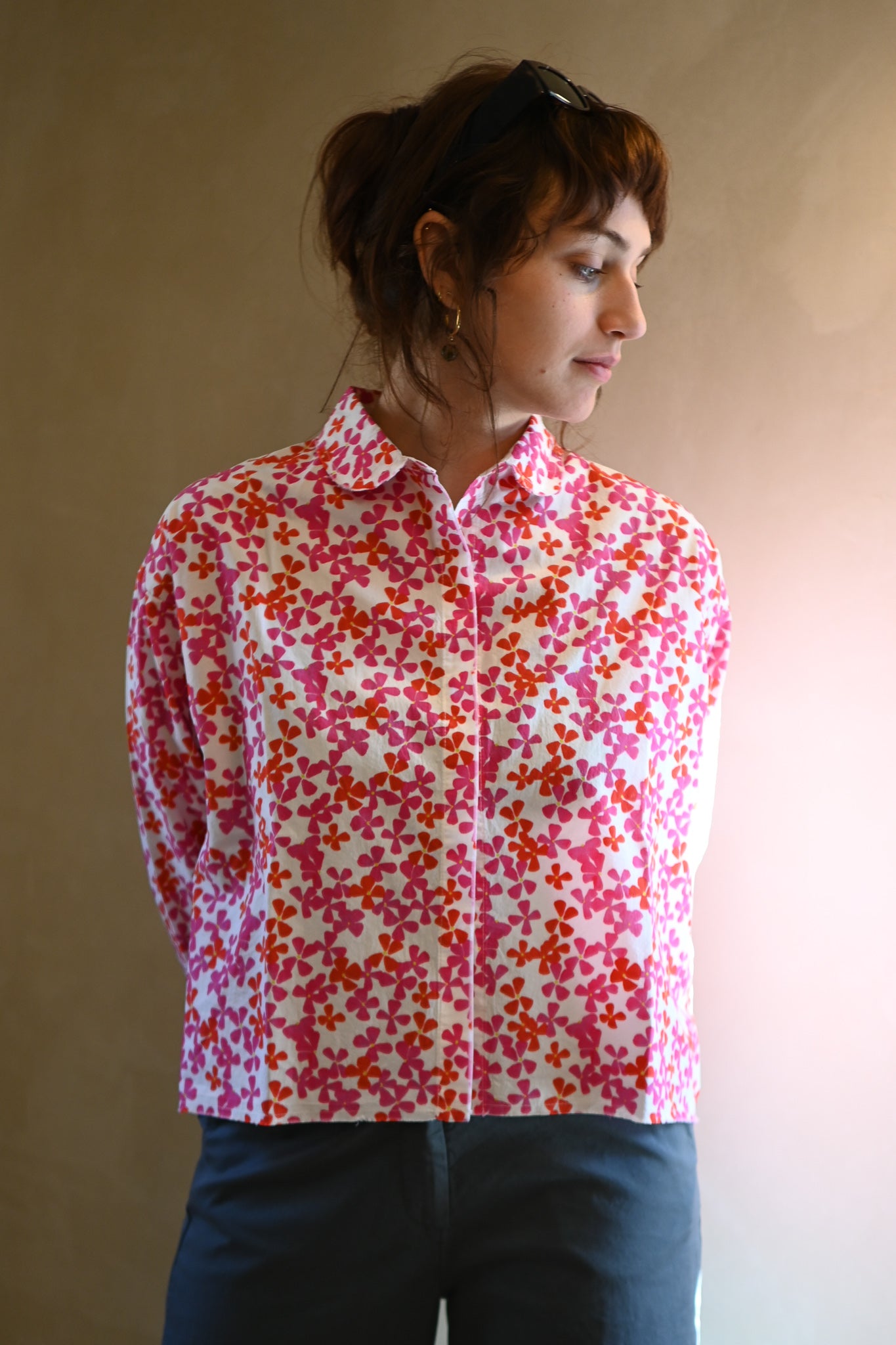 Hannoh Wessel  - Shirt Stella ~ Pink Flowers