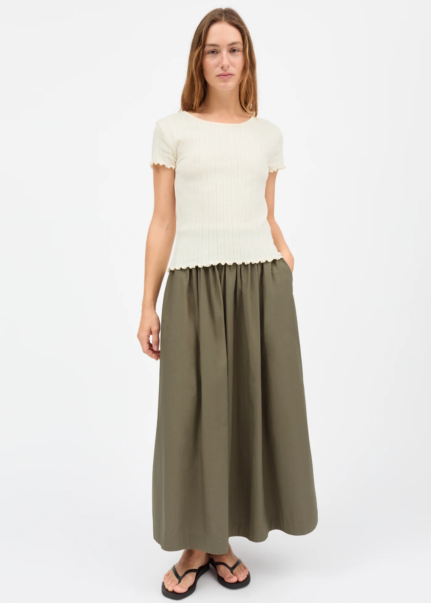 Dagny Skirt, Khaki - Skall