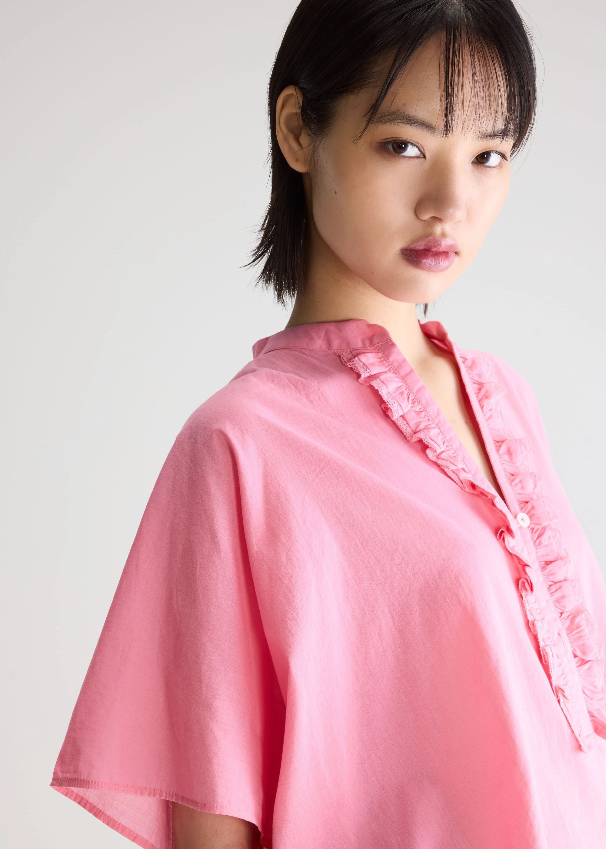 Dahlia Ruffled Blouse, Pink ~ Bellerose