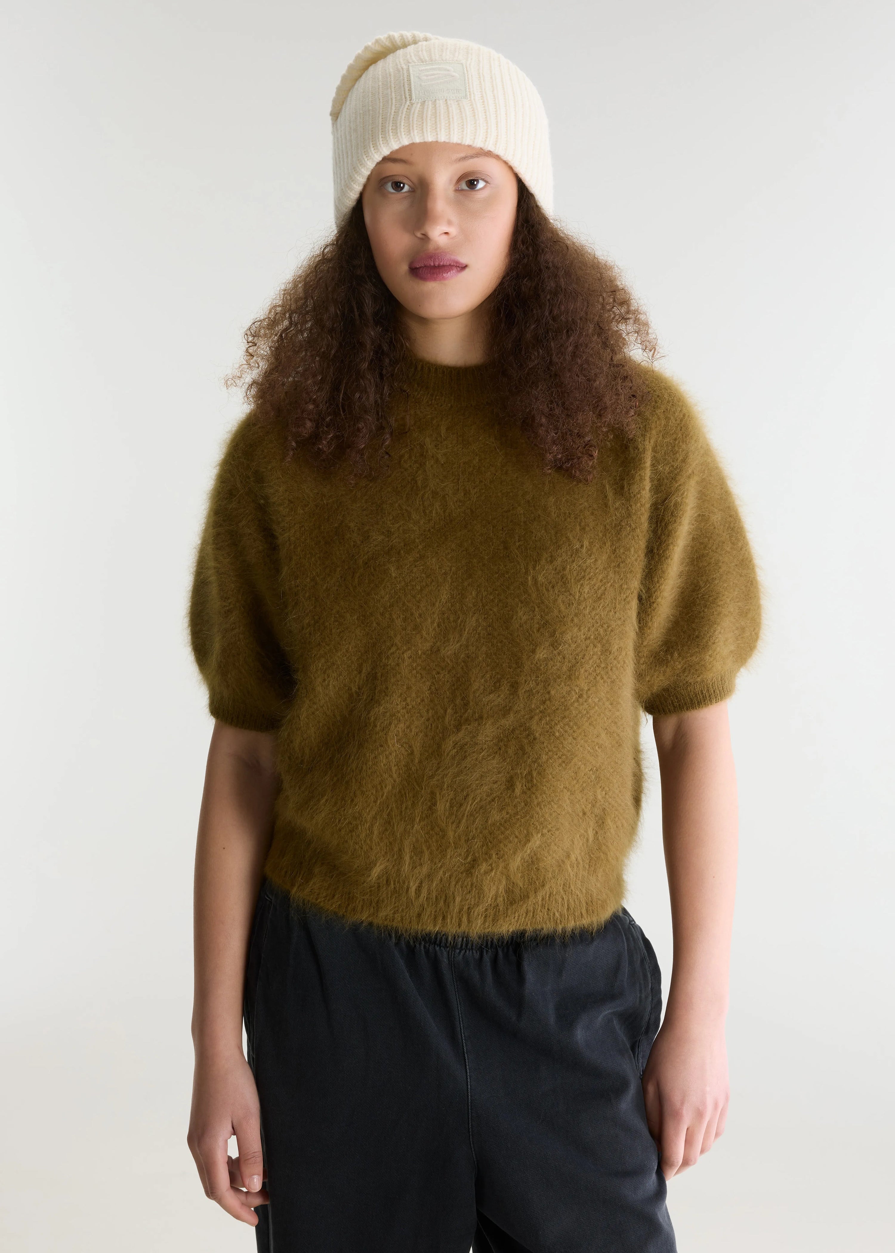 Darza Short-Sleeve Sweater, Tabac ~ Bellerose