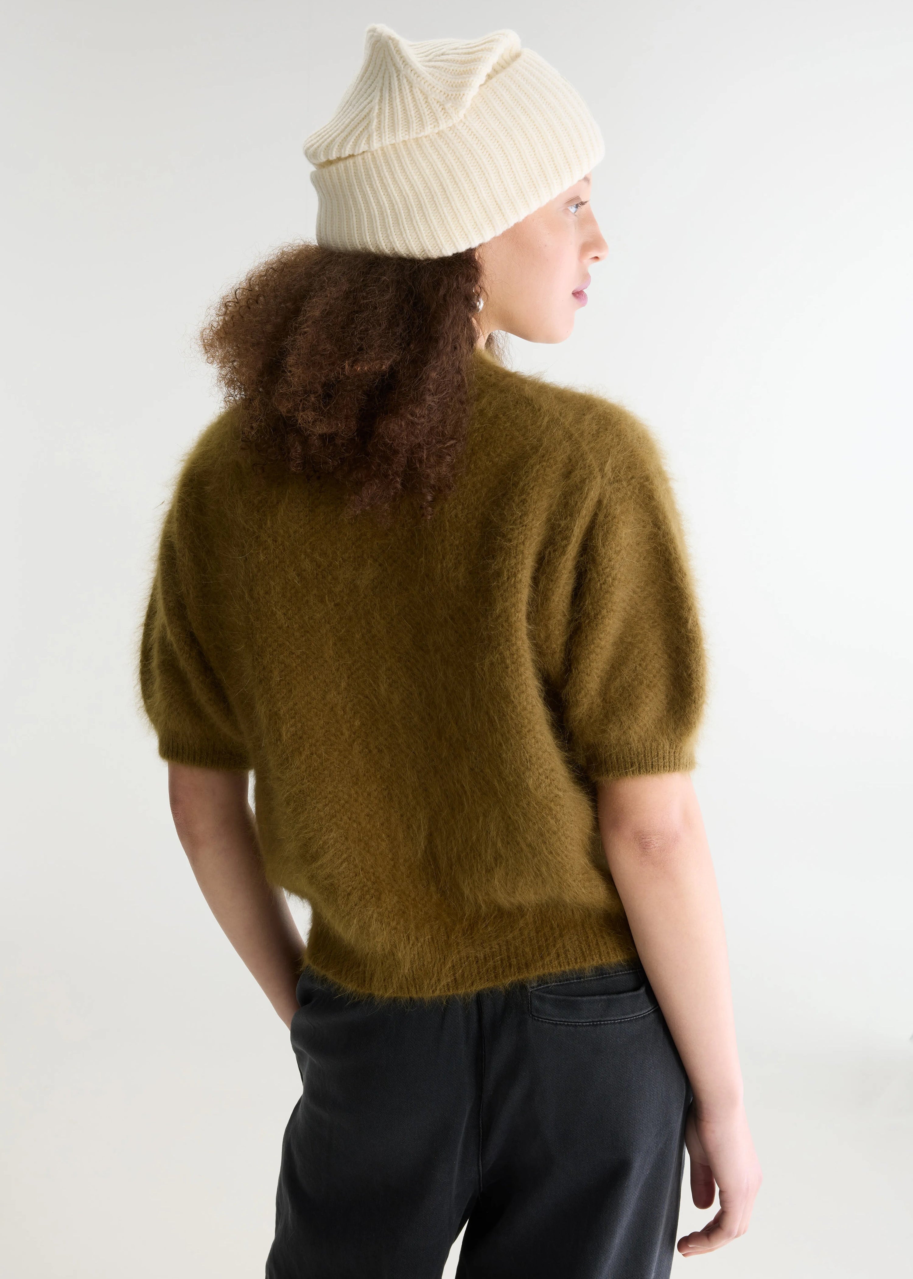Darza Short-Sleeve Sweater, Tabac ~ Bellerose
