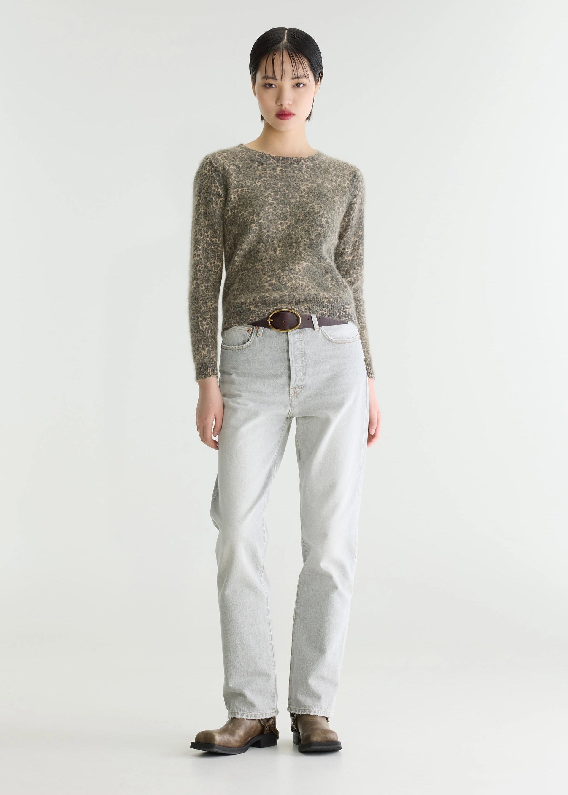 Datti Angora-Blend Sweater, Leopard ~ Bellerose
