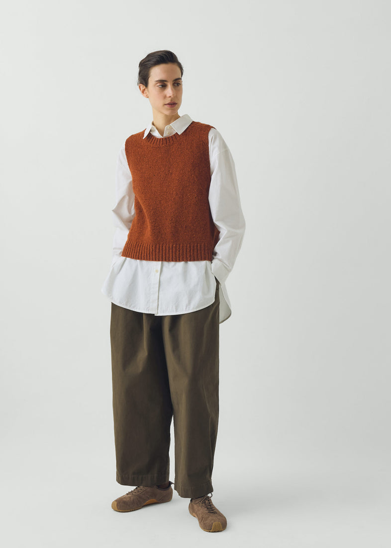 Donegal Merino Tank, Rust ~ TOAST