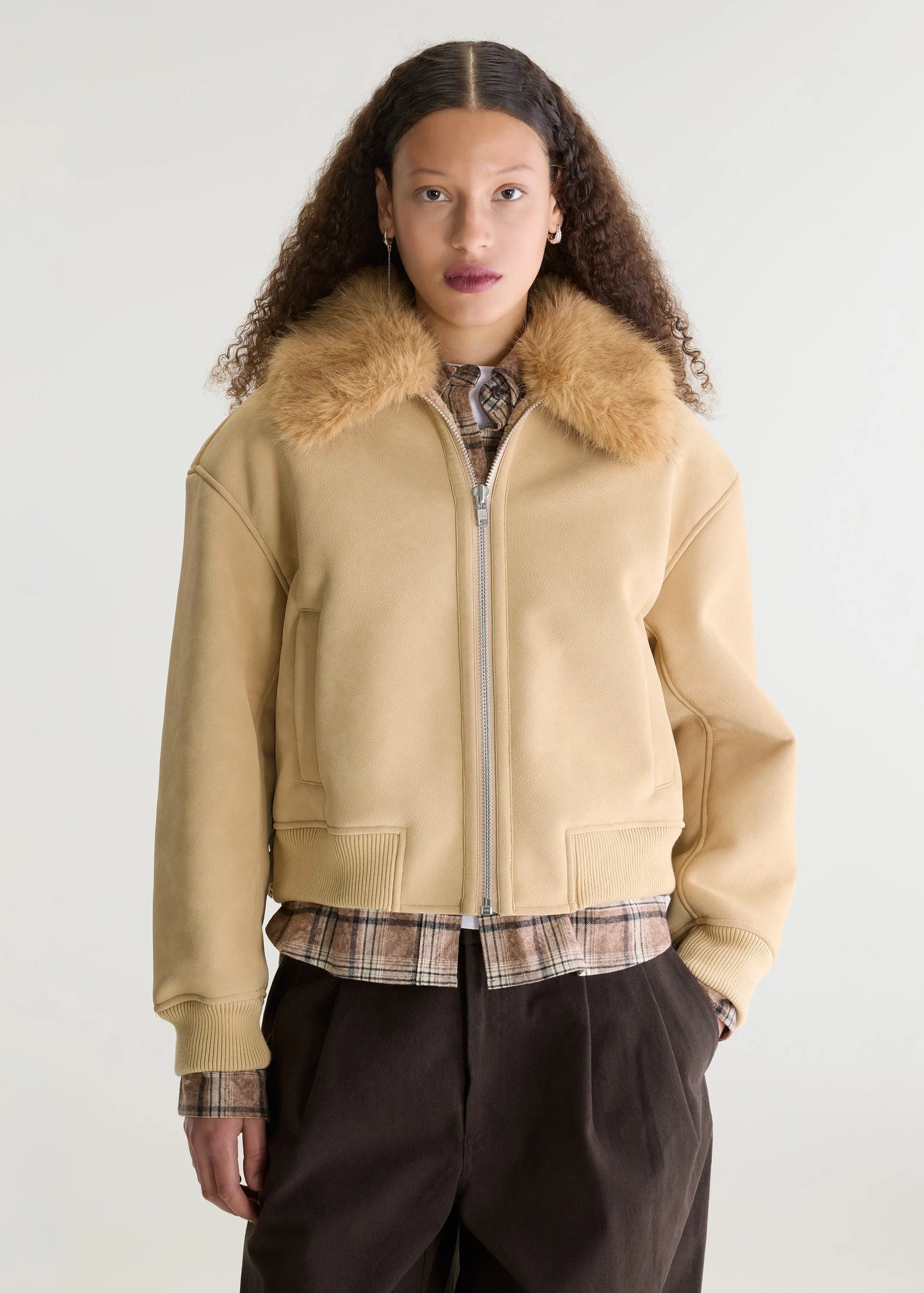 Erin Faux-Leather Jacket, Clay ~ Bellerose