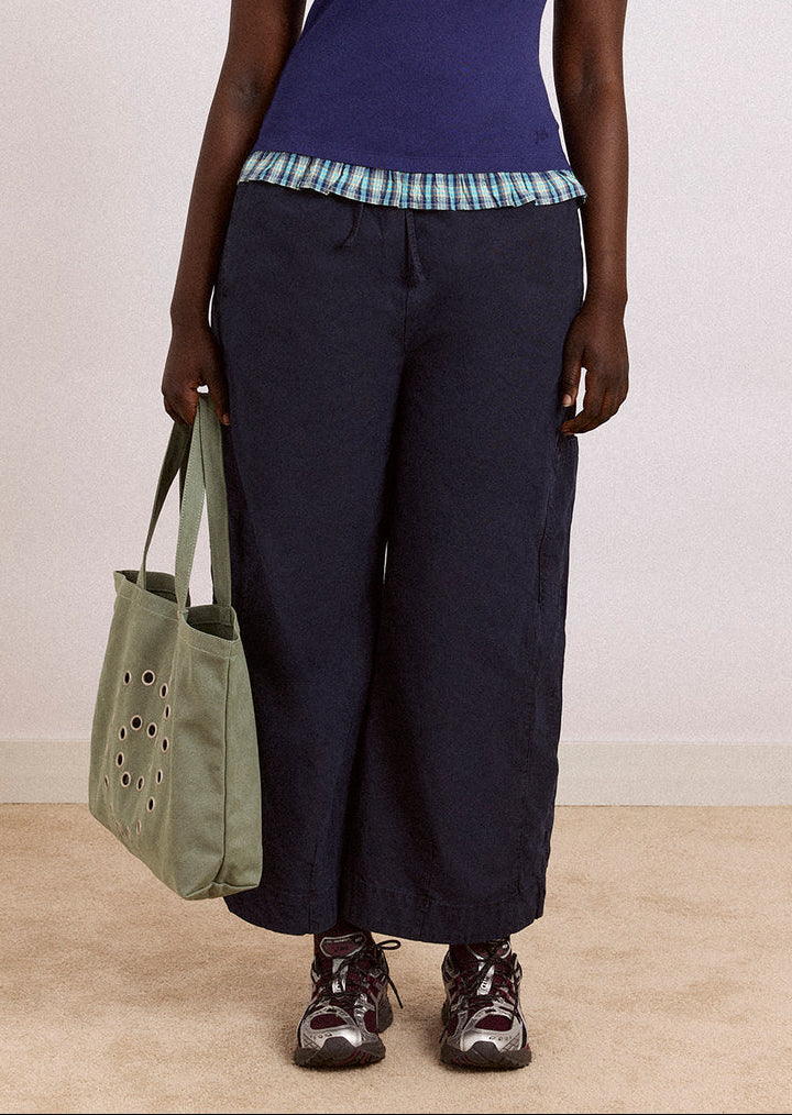 Felix Twill Trouser, Navy ~ Damson Madder