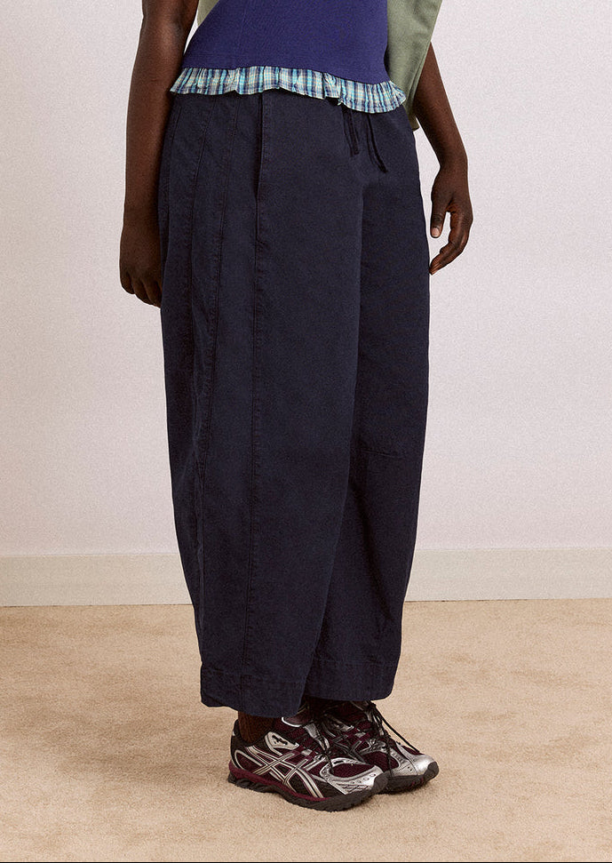 Felix Twill Trouser, Navy ~ Damson Madder