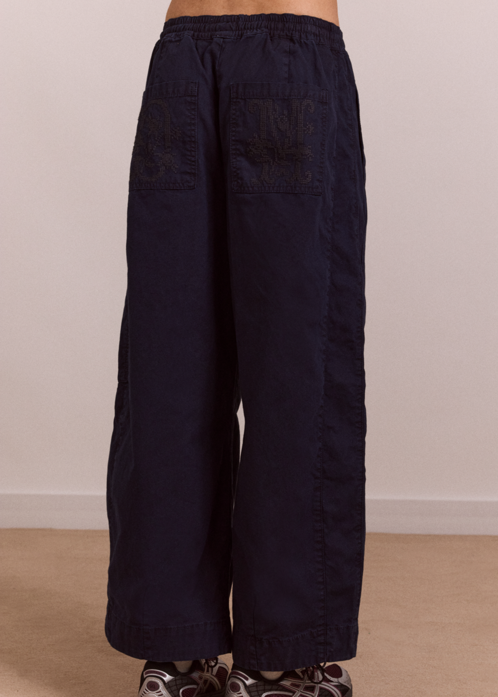 Felix Twill Trouser, Navy ~ Damson Madder