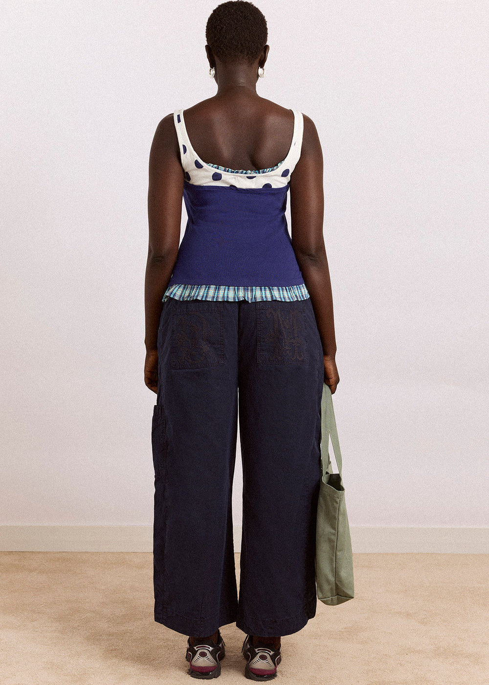 Felix Twill Trouser, Navy ~ Damson Madder