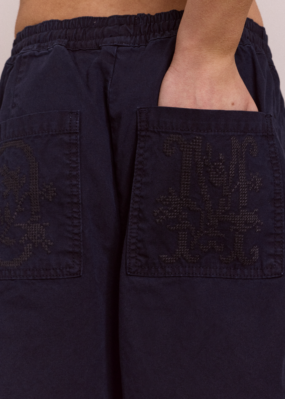 Felix Twill Trouser, Navy ~ Damson Madder
