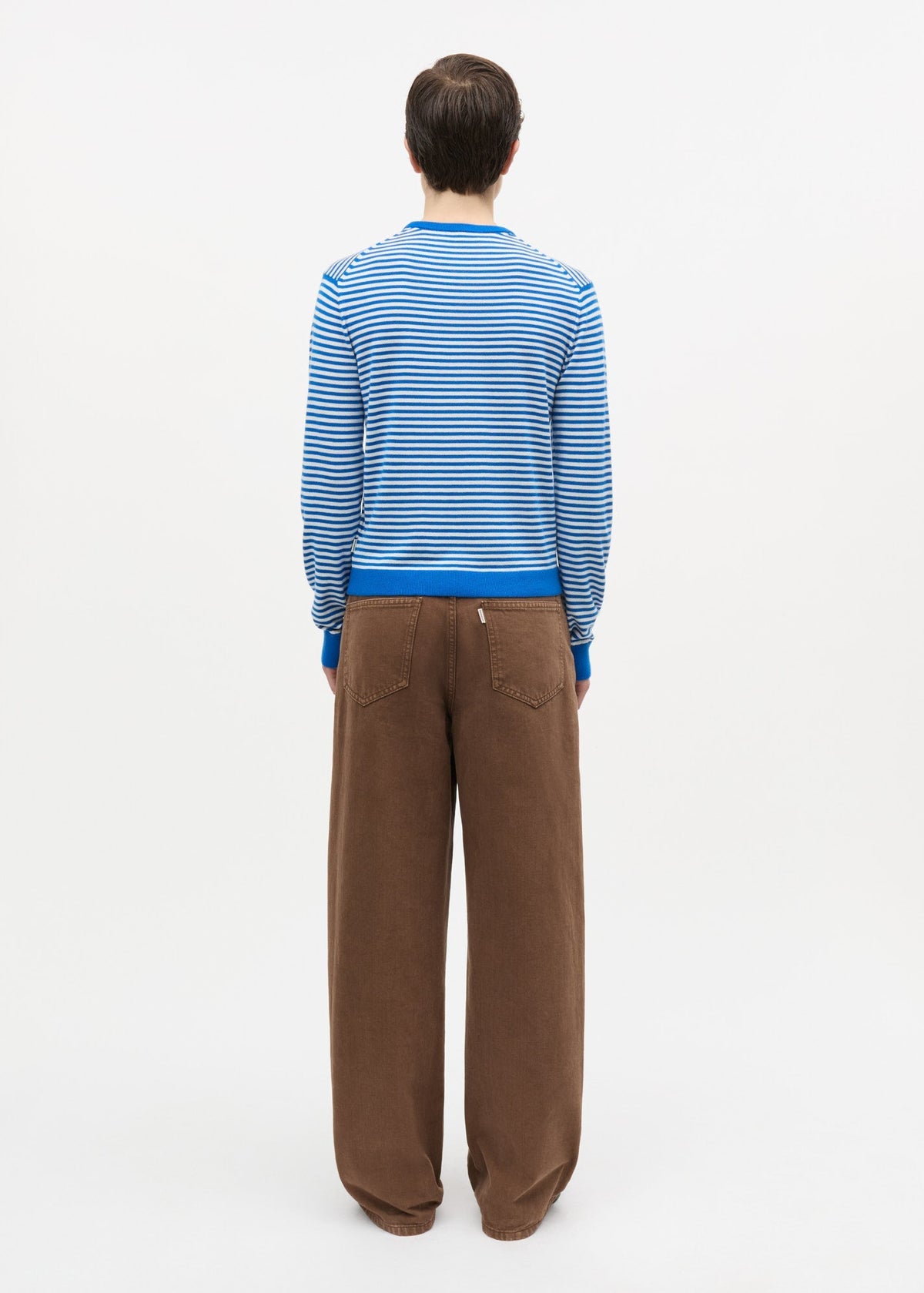 Fine Merino Emma Stripe Knit, Lapis Blue/Vanilla Ice ~ Mads Norgaard